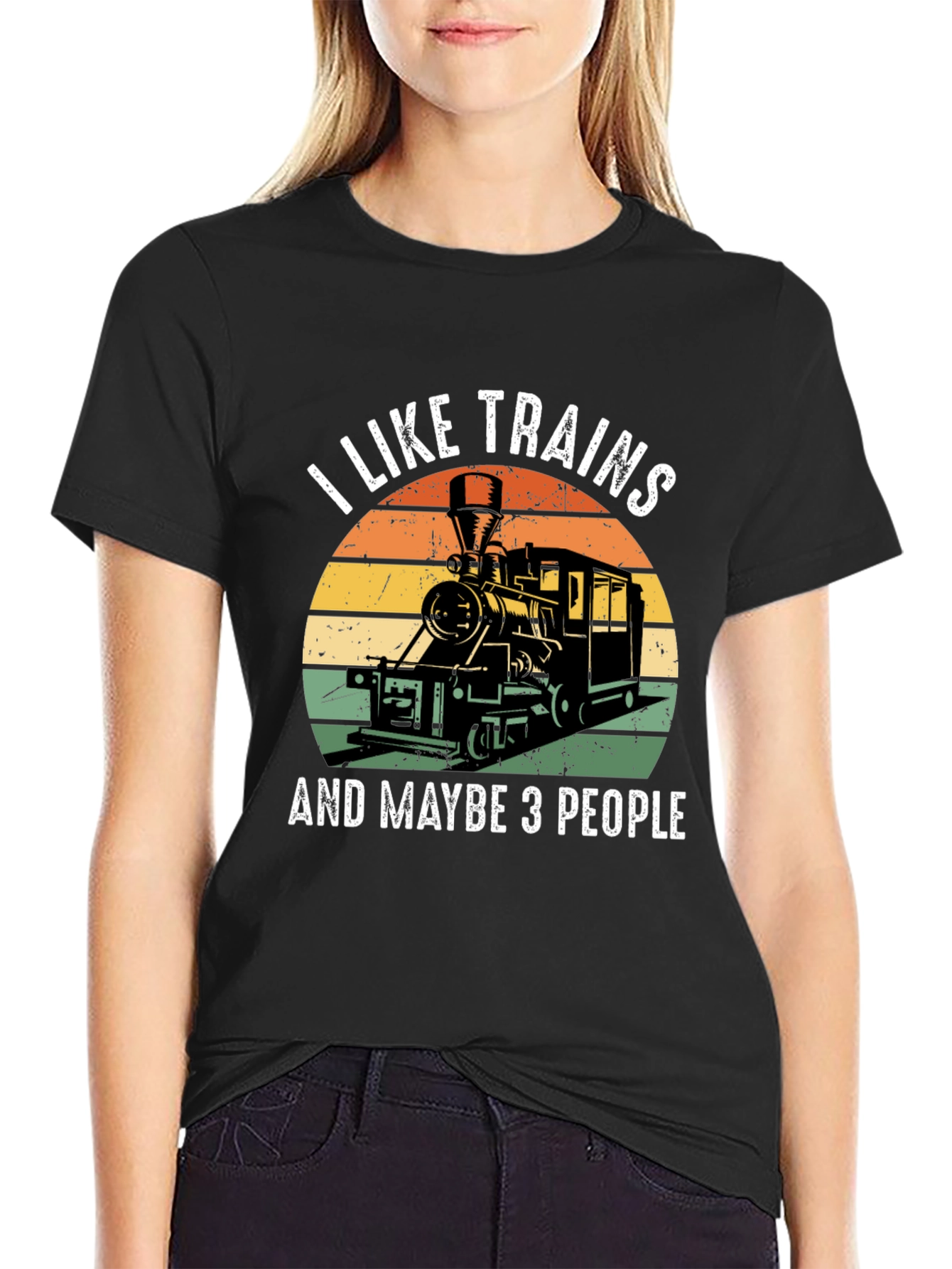 I Like Trains and Maybe 3 People T-Shirt