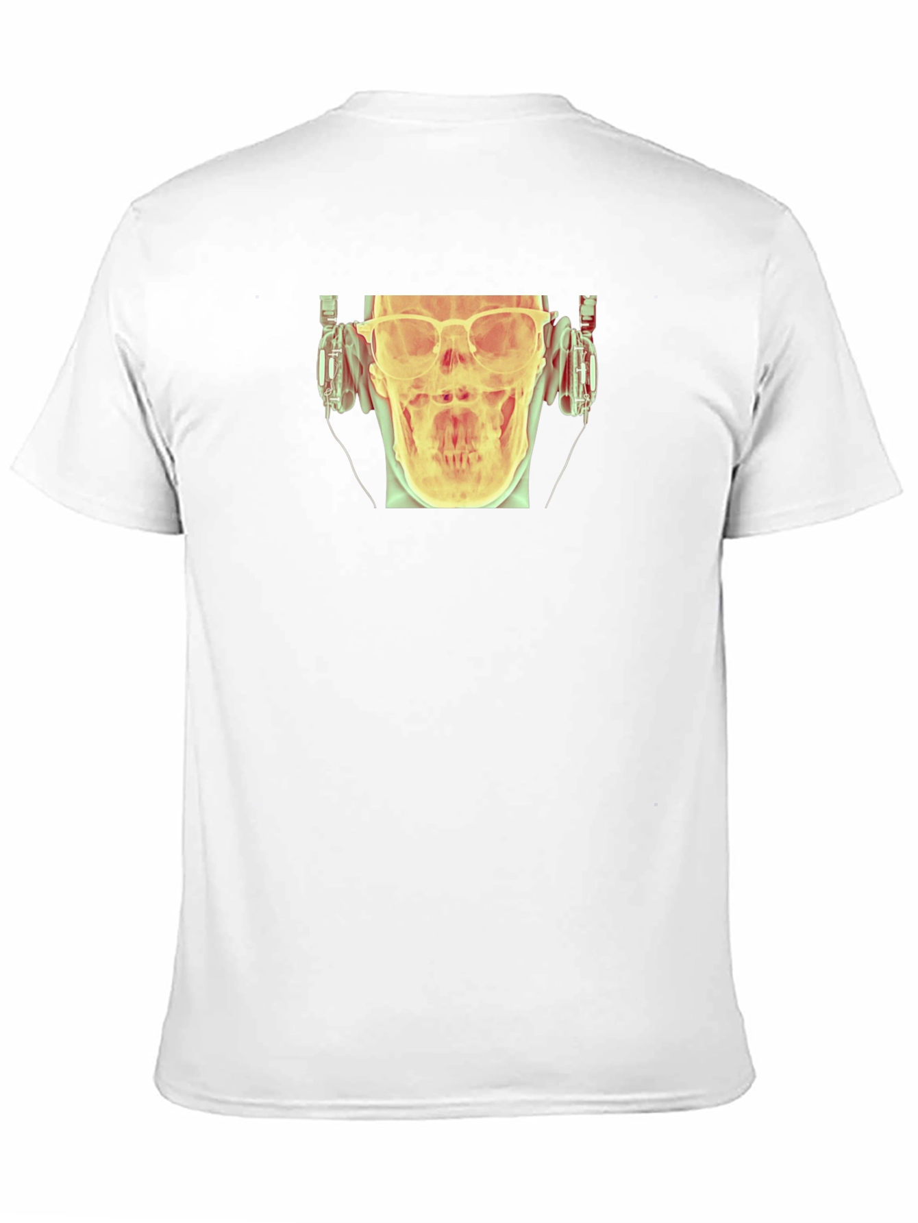 X-Ray Skull with Headphones Black Graphic Tee
