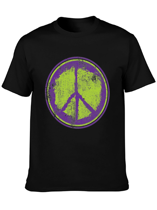 Vintage Peace Sign Graphic T-Shirt - Retro Style