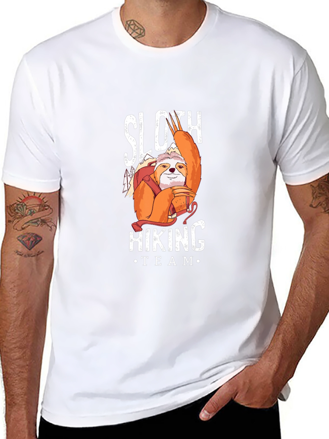 Sloth Hiking Team Black T-Shirt