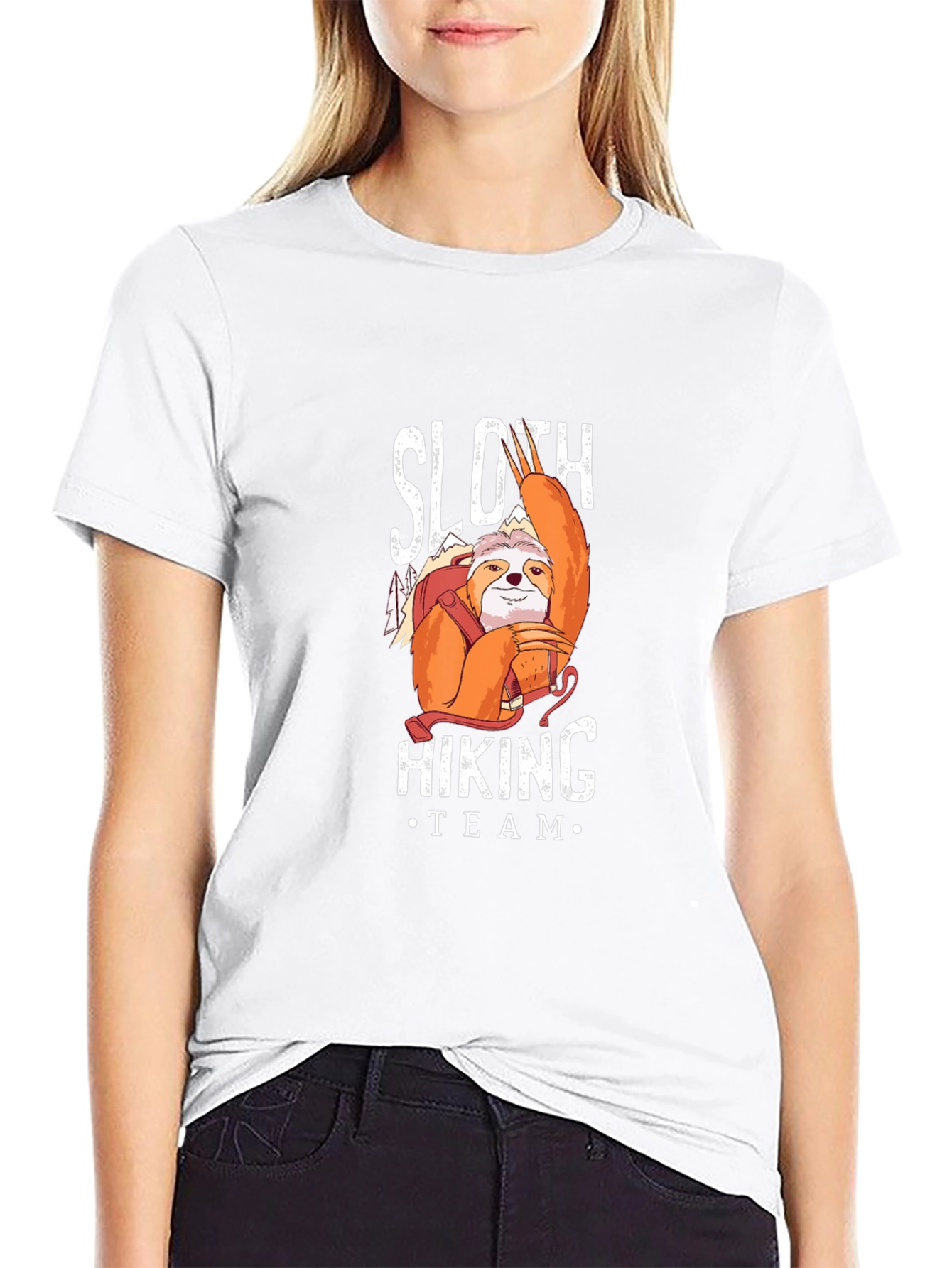 Sloth Hiking Team Black T-Shirt