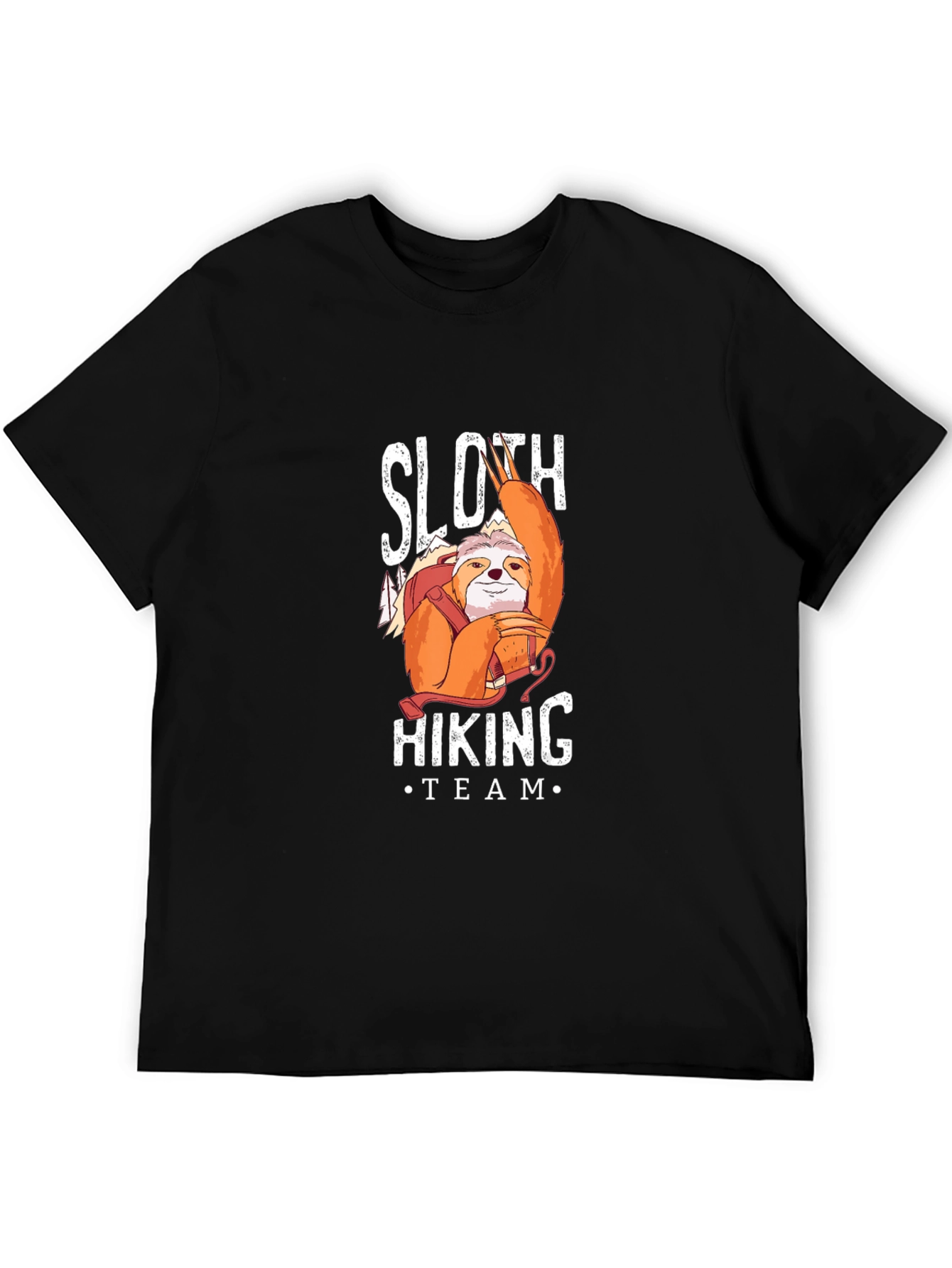 Sloth Hiking Team Black T-Shirt