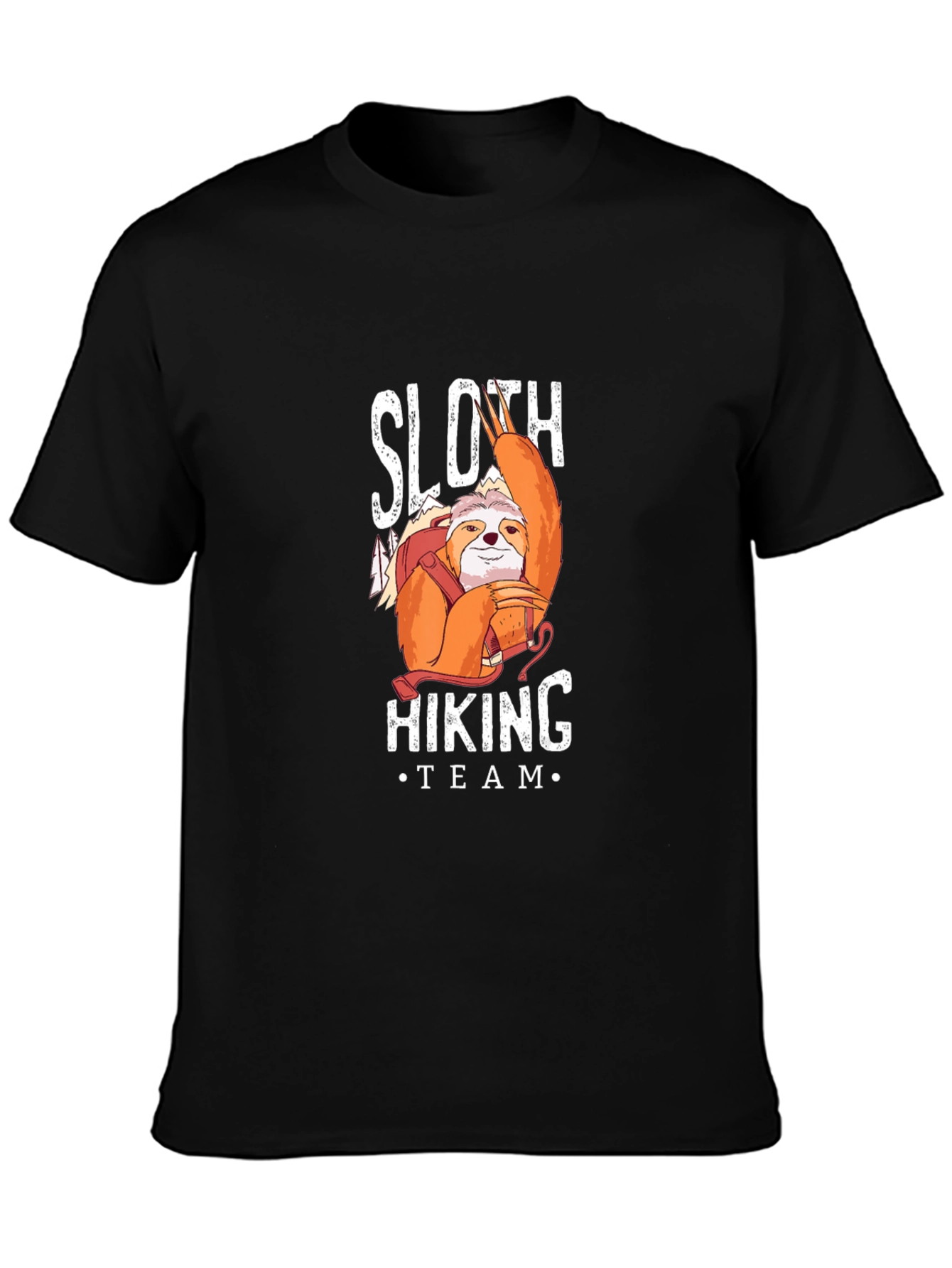 Sloth Hiking Team Black T-Shirt