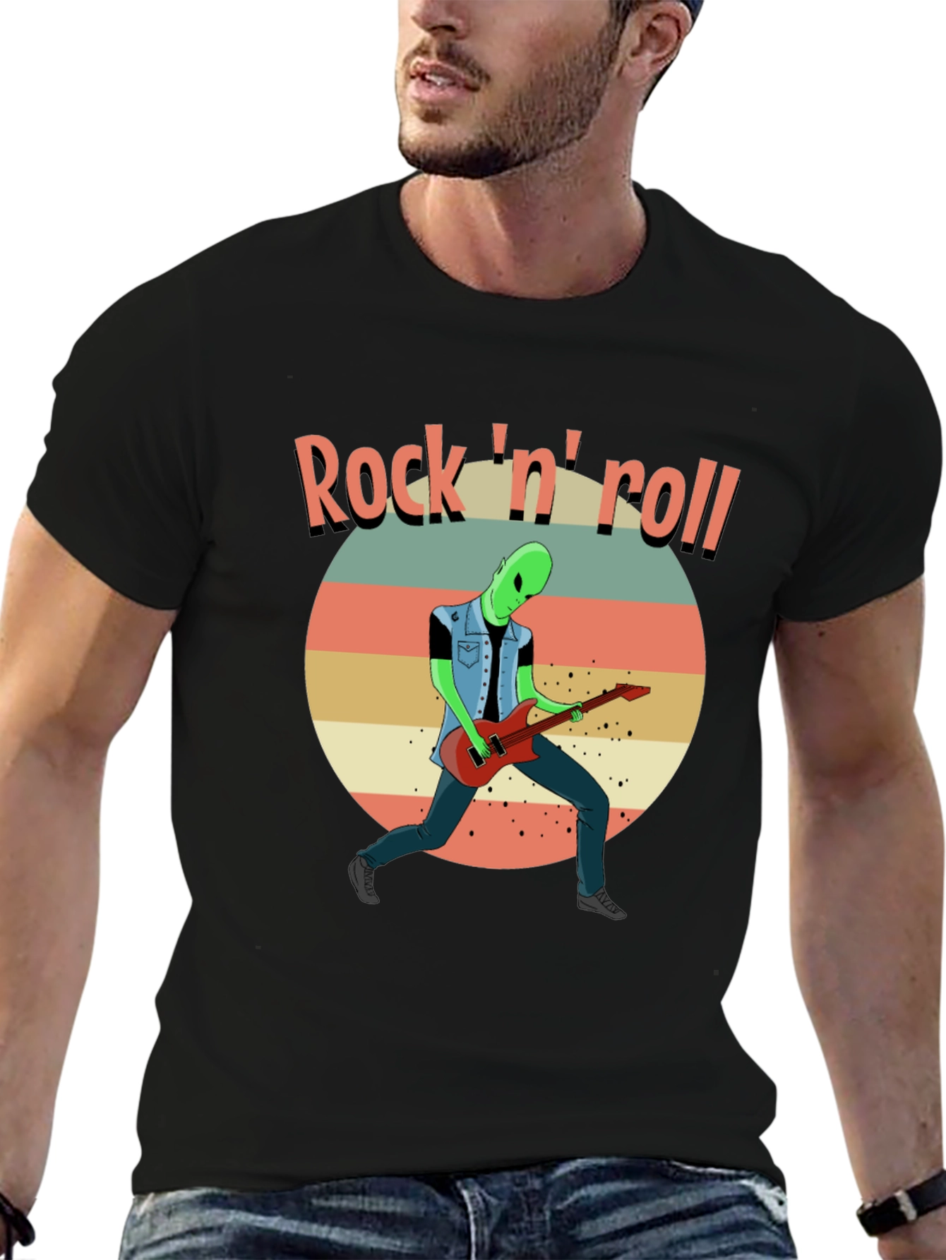 Rock n Roll Alien Graphic Tee