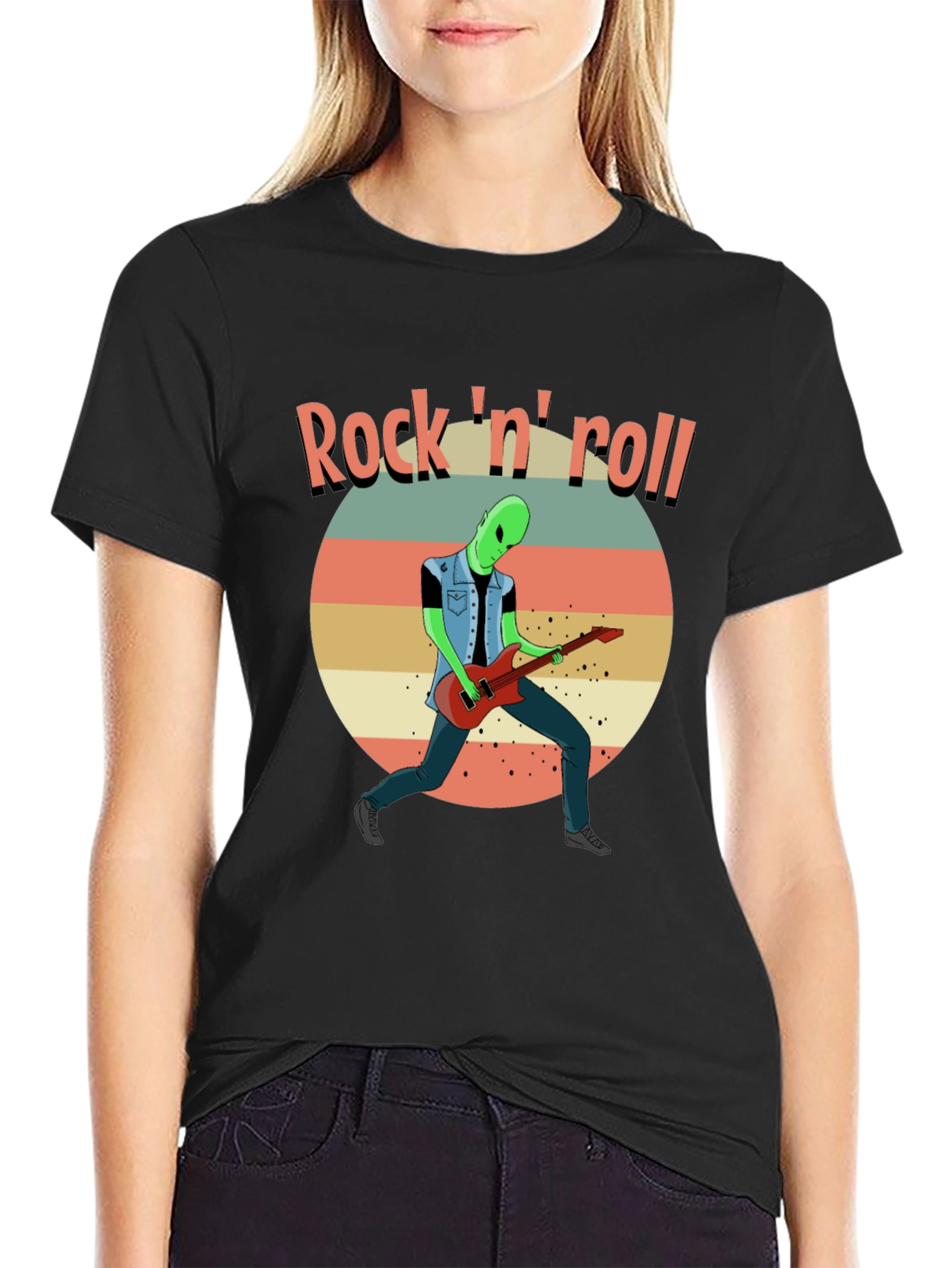 Rock n Roll Alien Graphic Tee