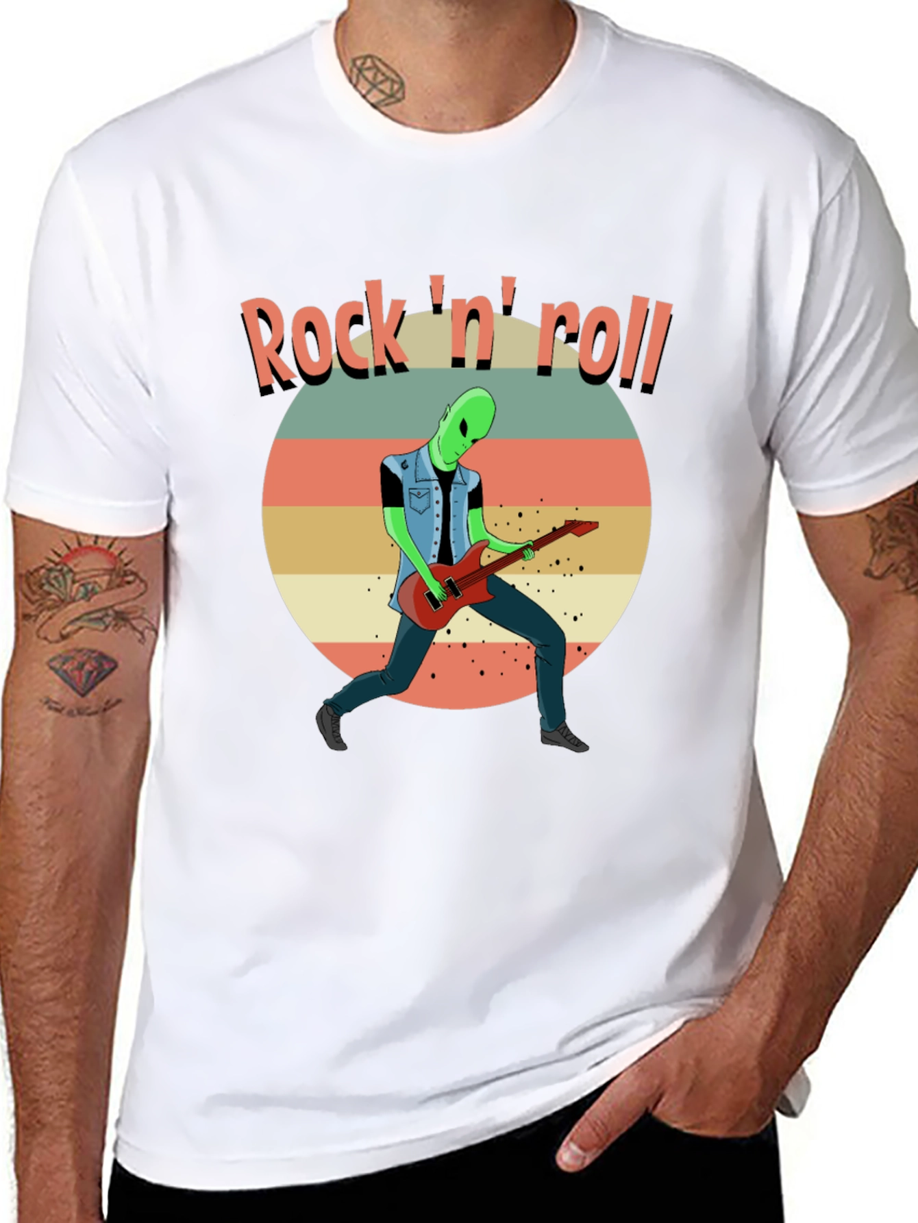 Rock n Roll Alien Graphic Tee