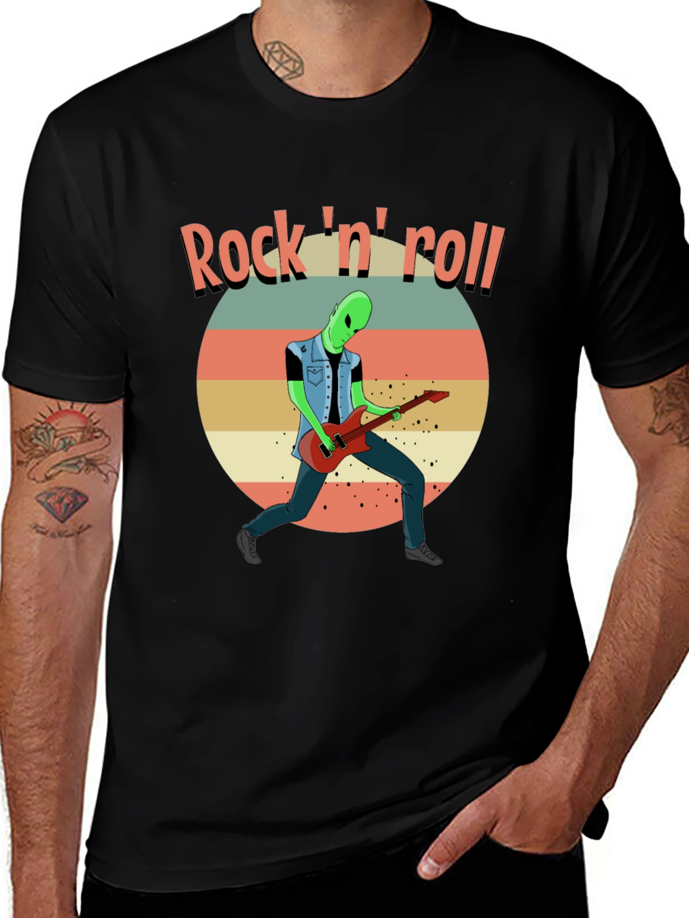 Rock n Roll Alien Graphic Tee