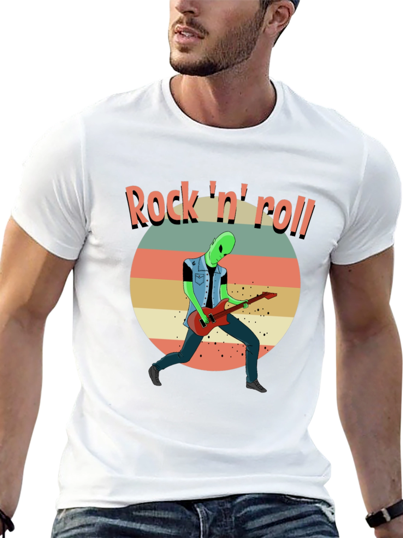 Rock n Roll Alien Graphic Tee