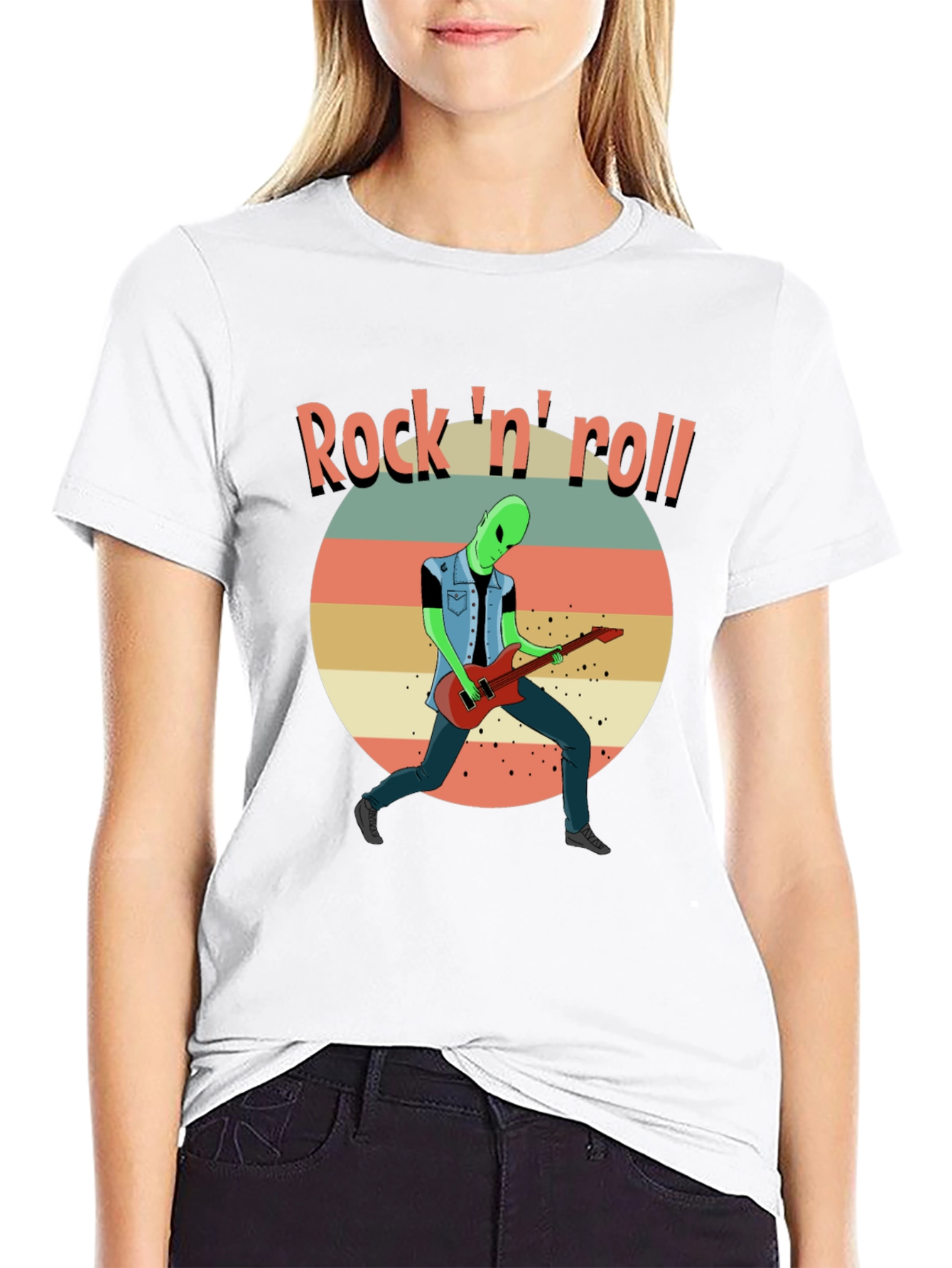 Rock n Roll Alien Graphic Tee