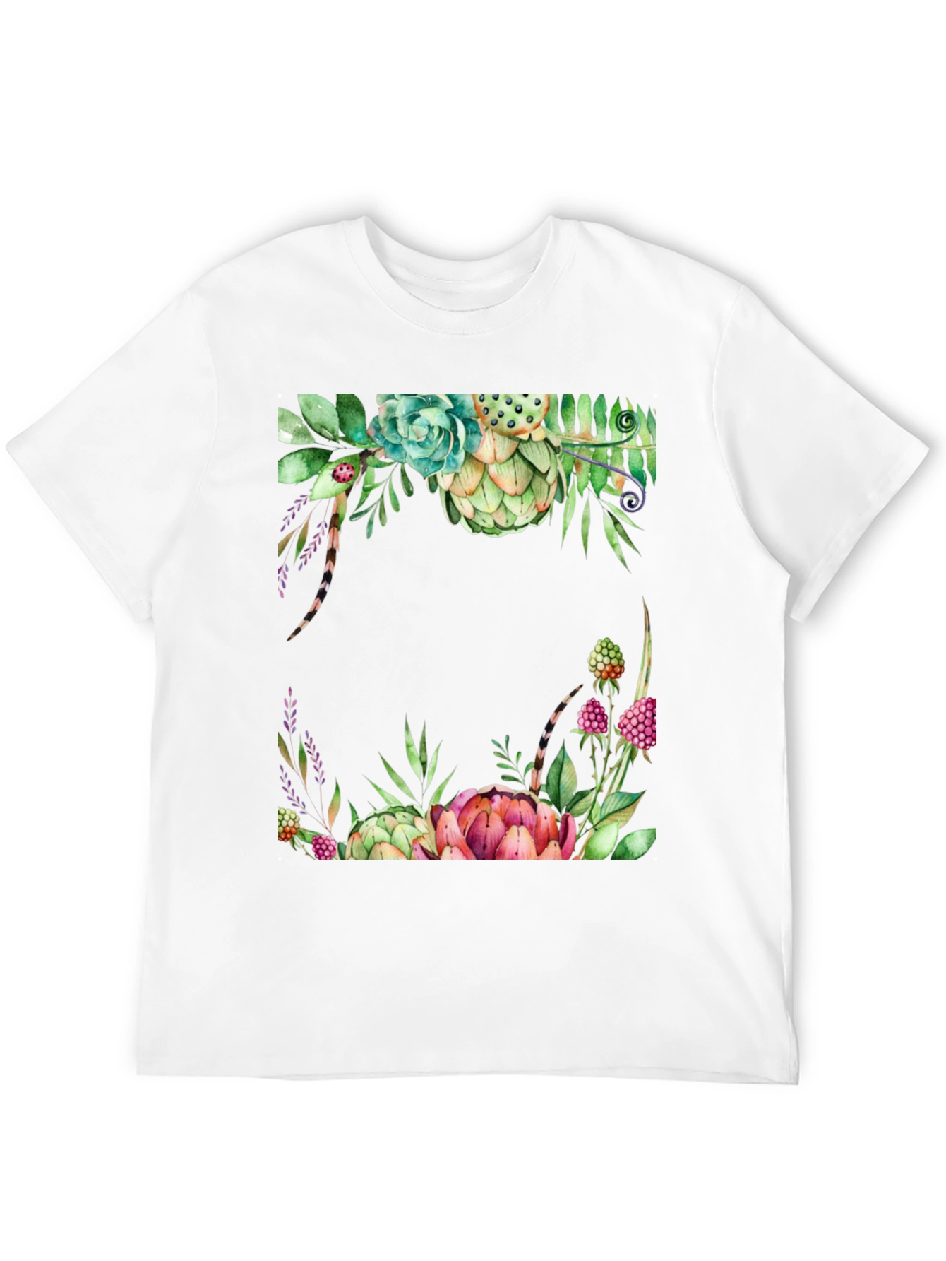 Floral Artichoke T-Shirt - Stylish Botanical Design