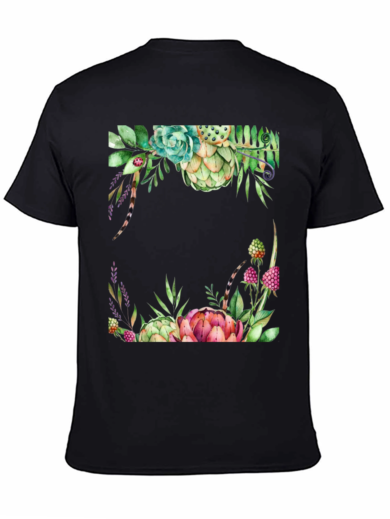 Floral Artichoke T-Shirt - Stylish Botanical Design