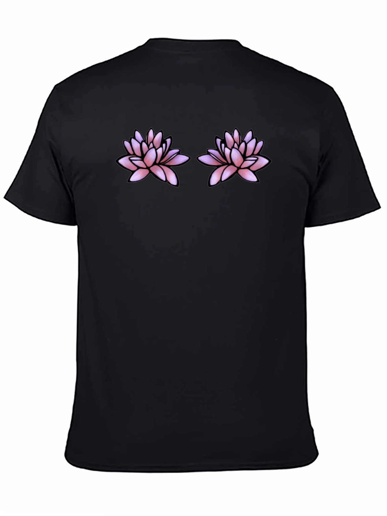 Lotus Flower Black T-Shirt