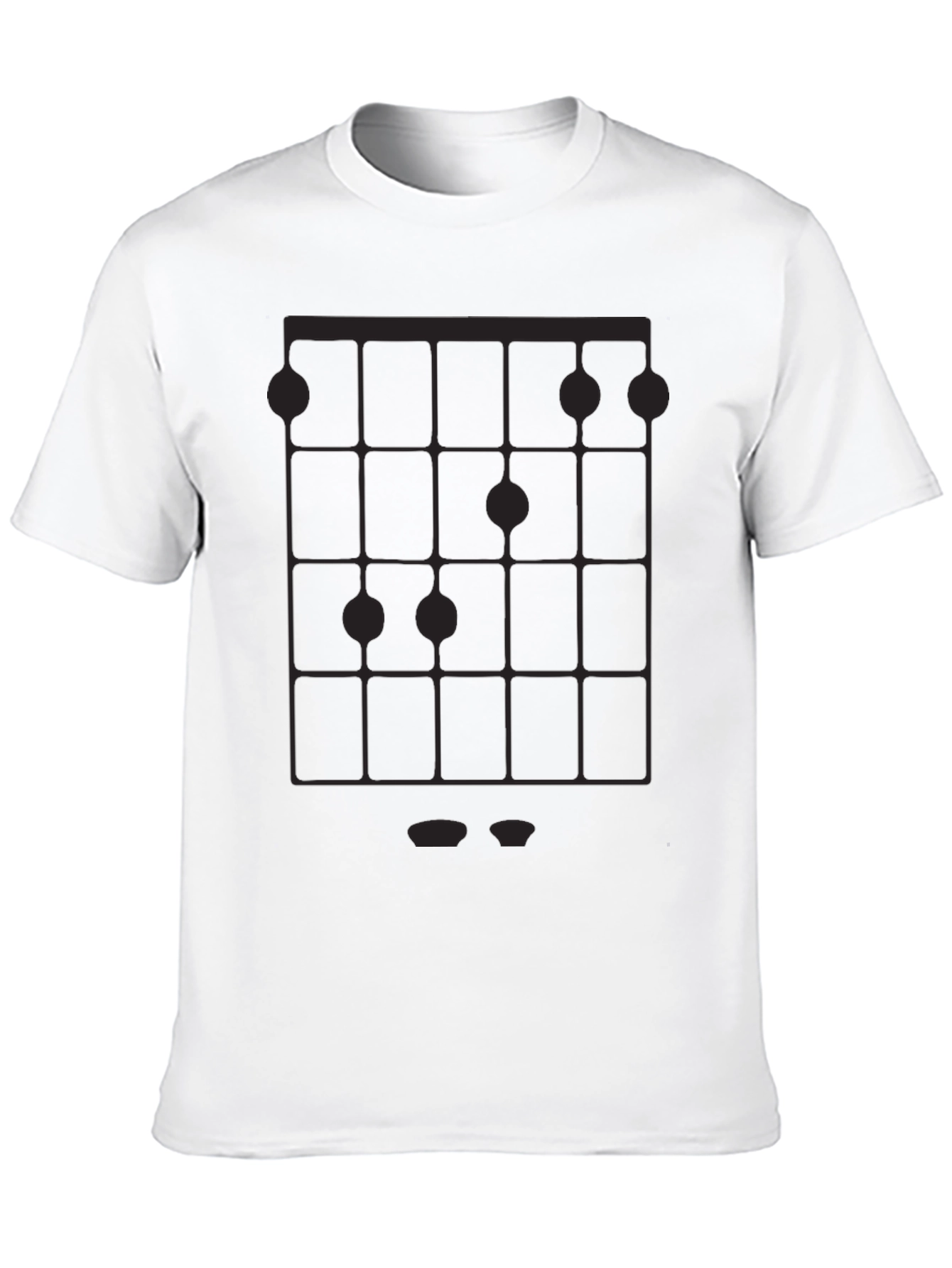 Geometric Chord Chart Graphic Tee - Black