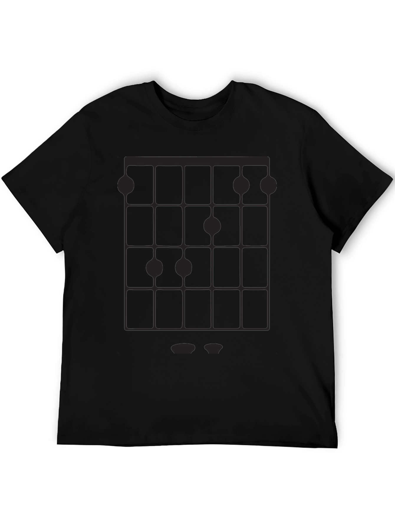 Geometric Chord Chart Graphic Tee - Black