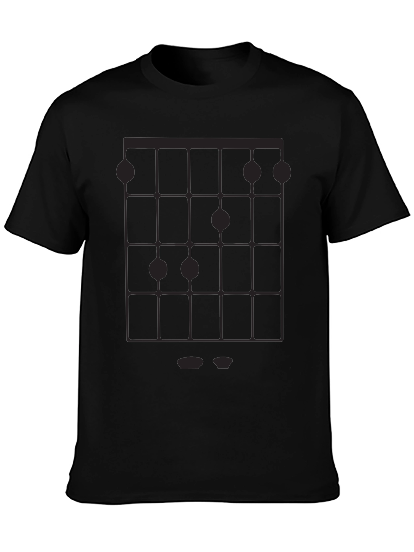 Geometric Chord Chart Graphic Tee - Black