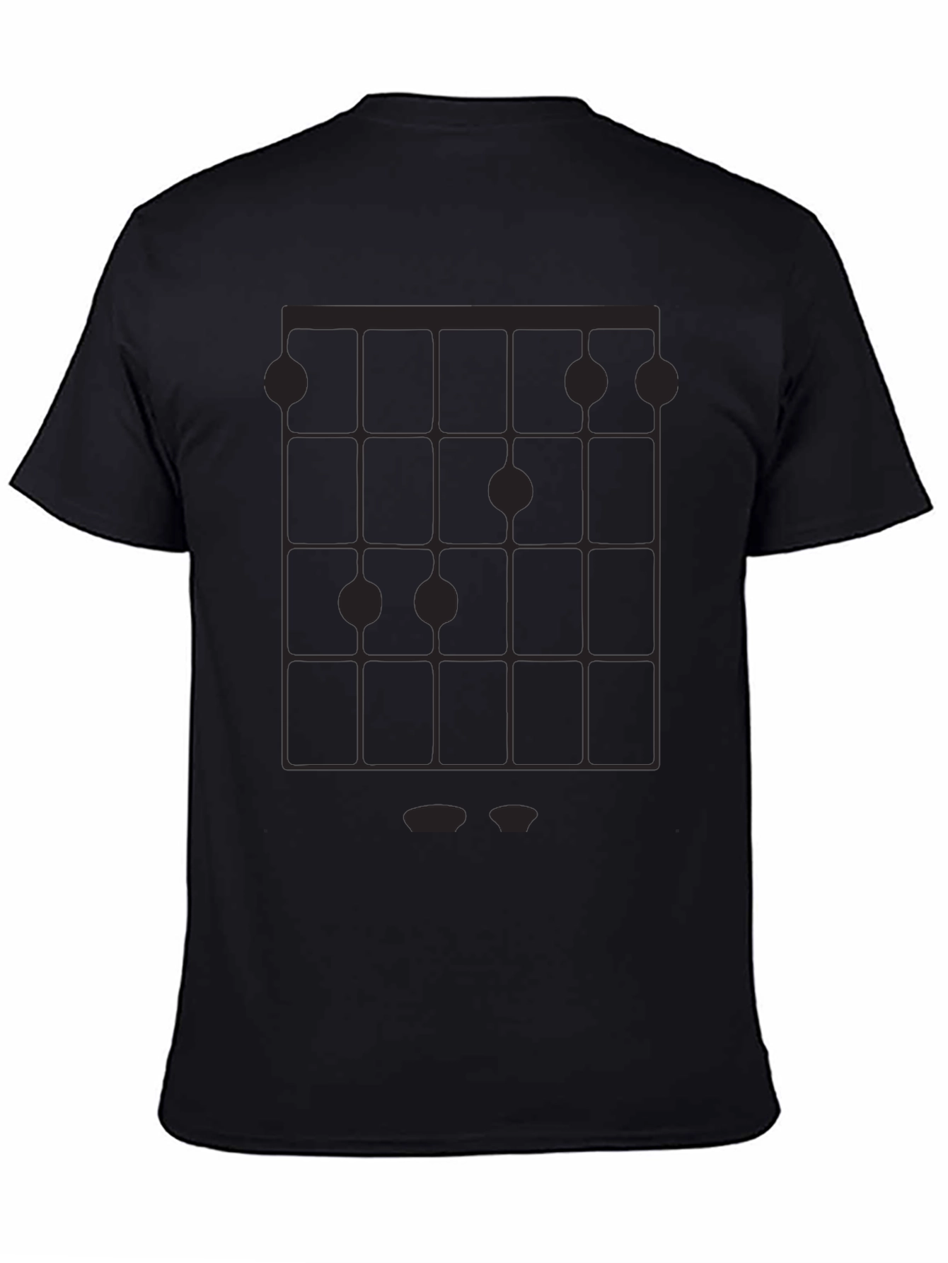 Geometric Chord Chart Graphic Tee - Black