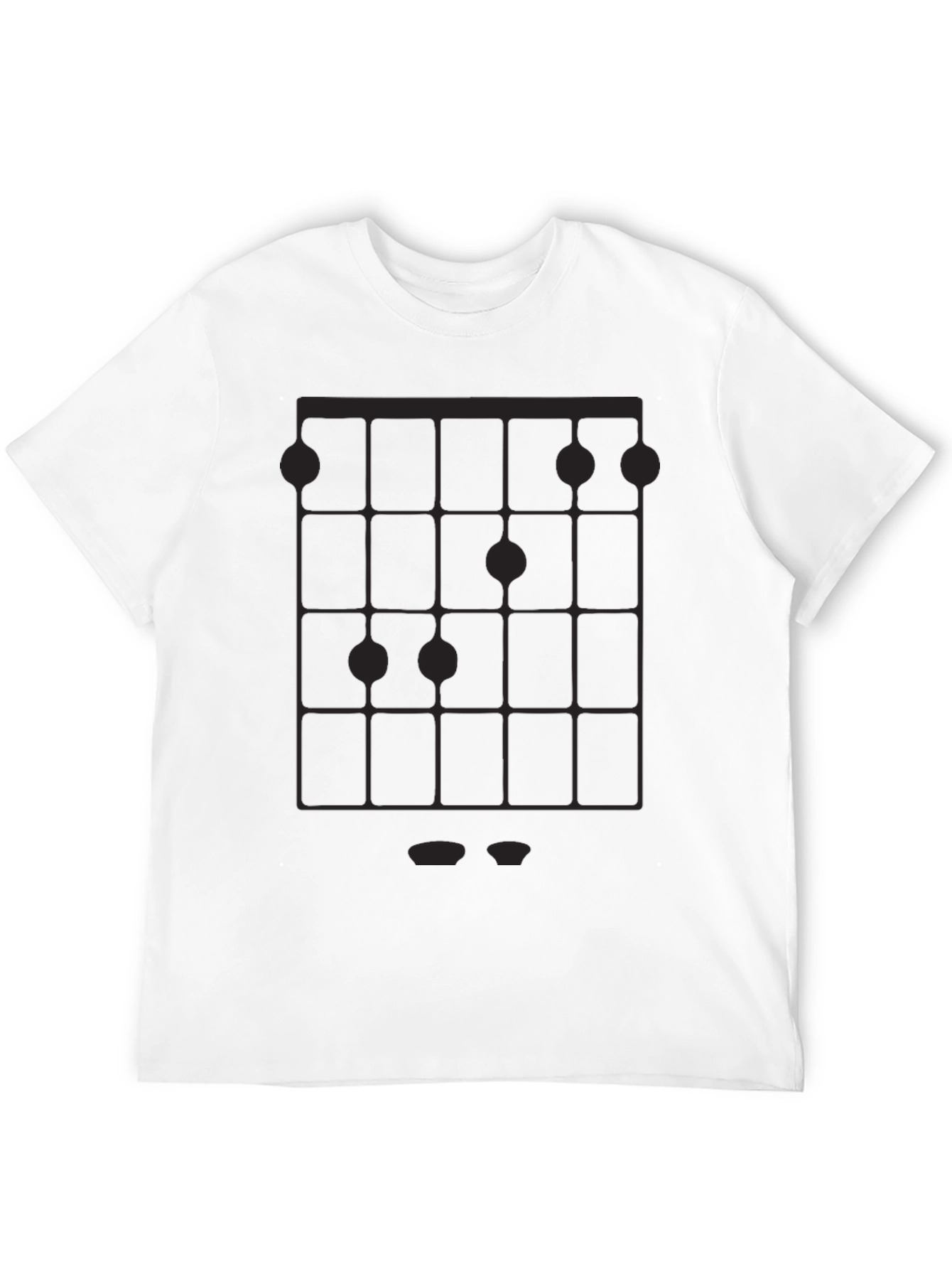 Geometric Chord Chart Graphic Tee - Black