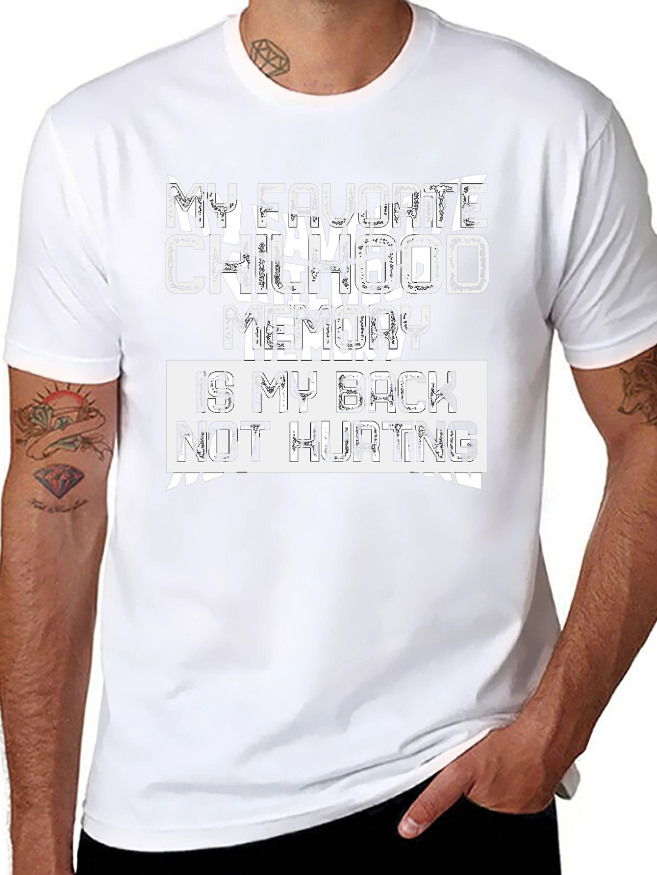 Funny Back Pain Childhood Memory T-Shirt
