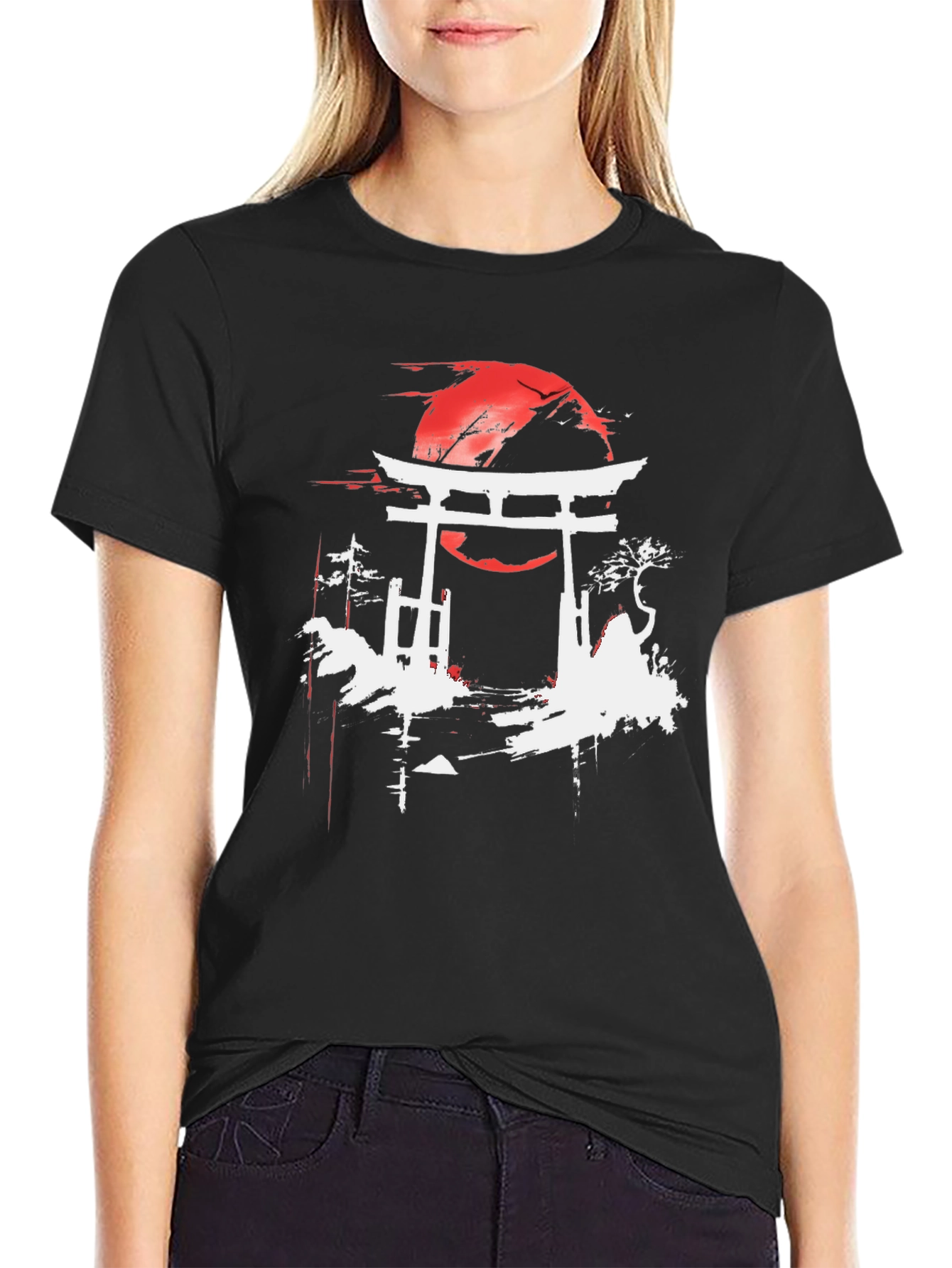 Japanese Torii Gate & Rising Sun T-Shirt
