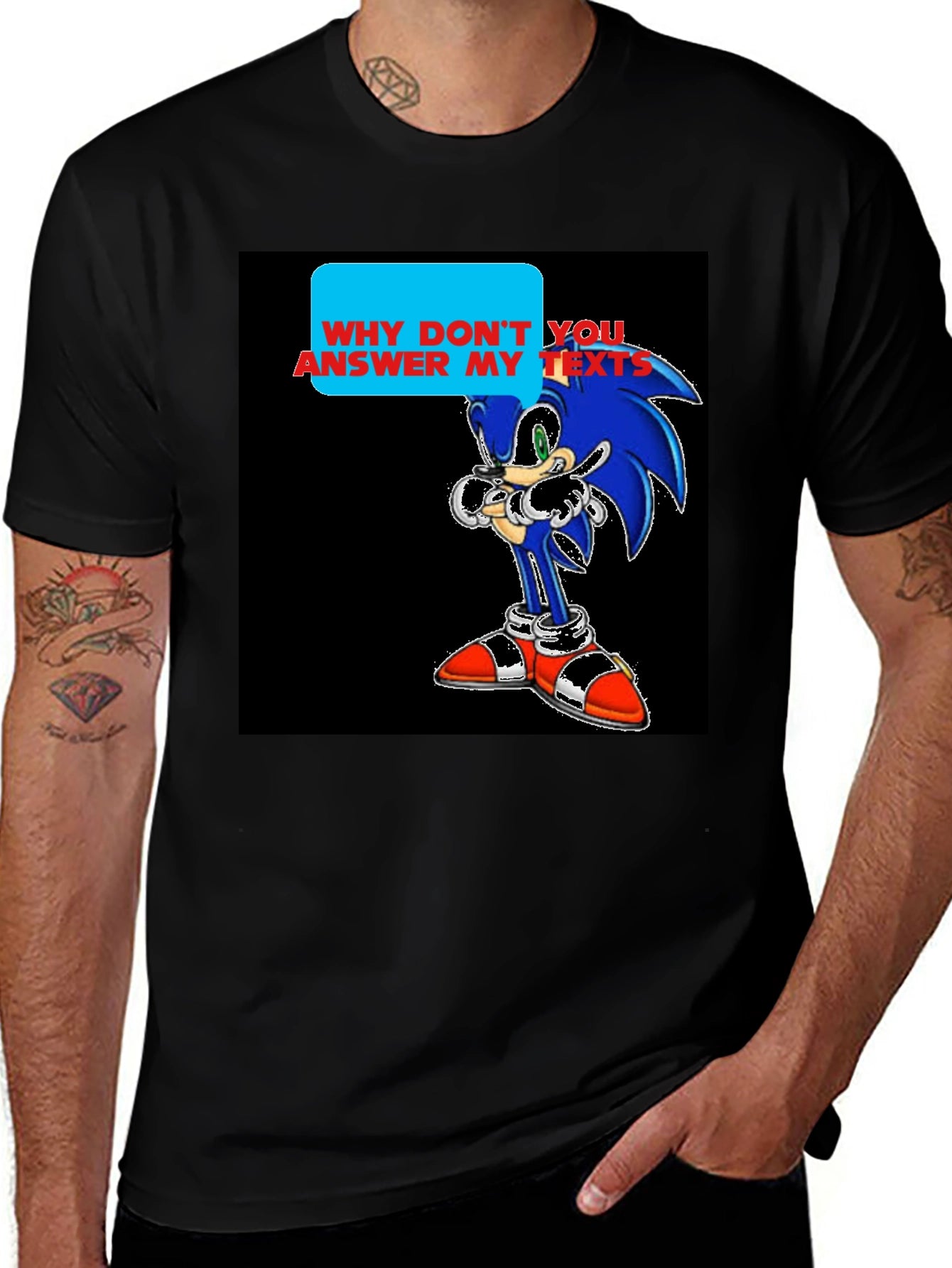 Sonic T-Shirt - Why Dont You Answer My Texts?
