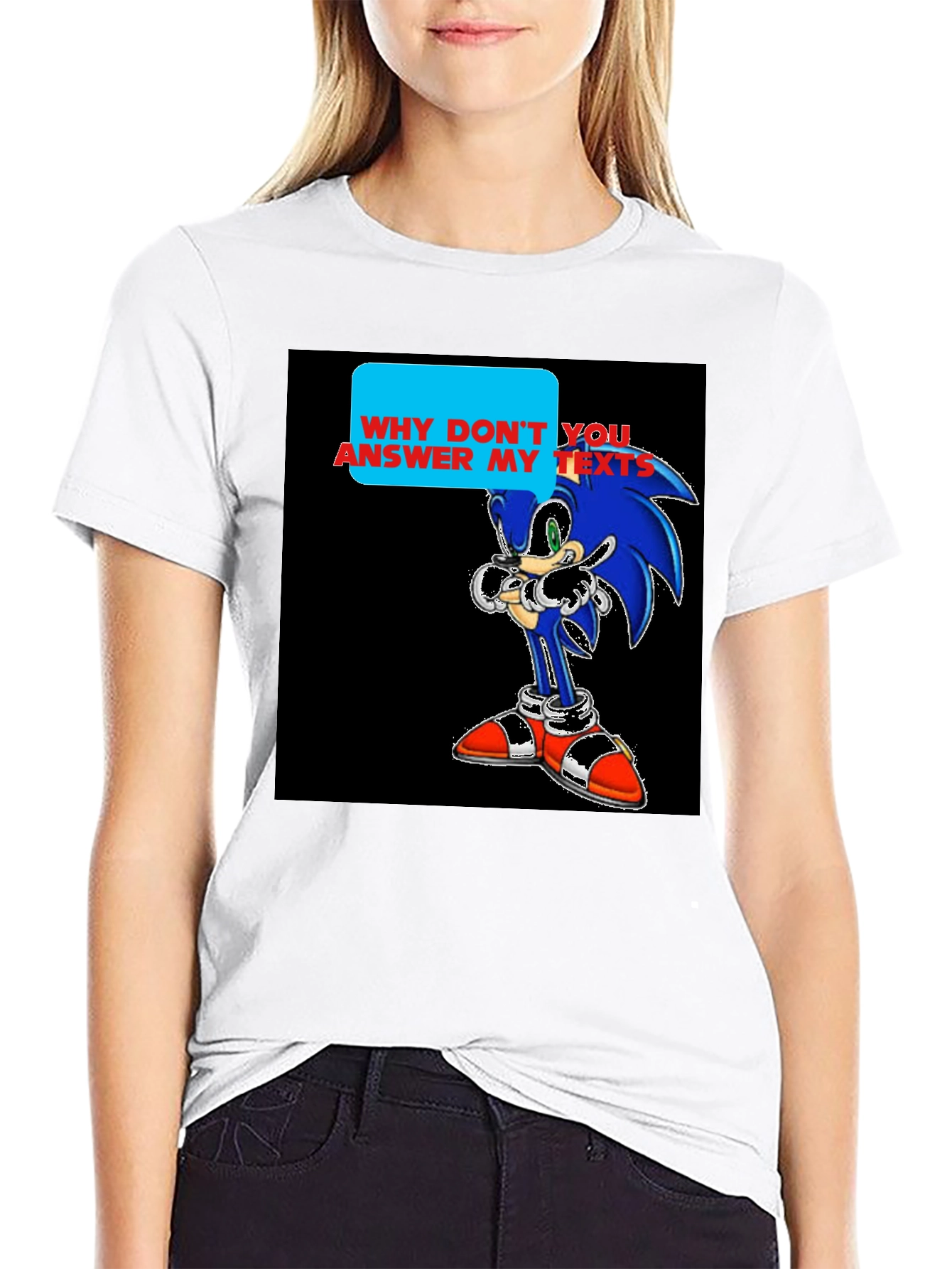 Sonic T-Shirt - Why Dont You Answer My Texts?