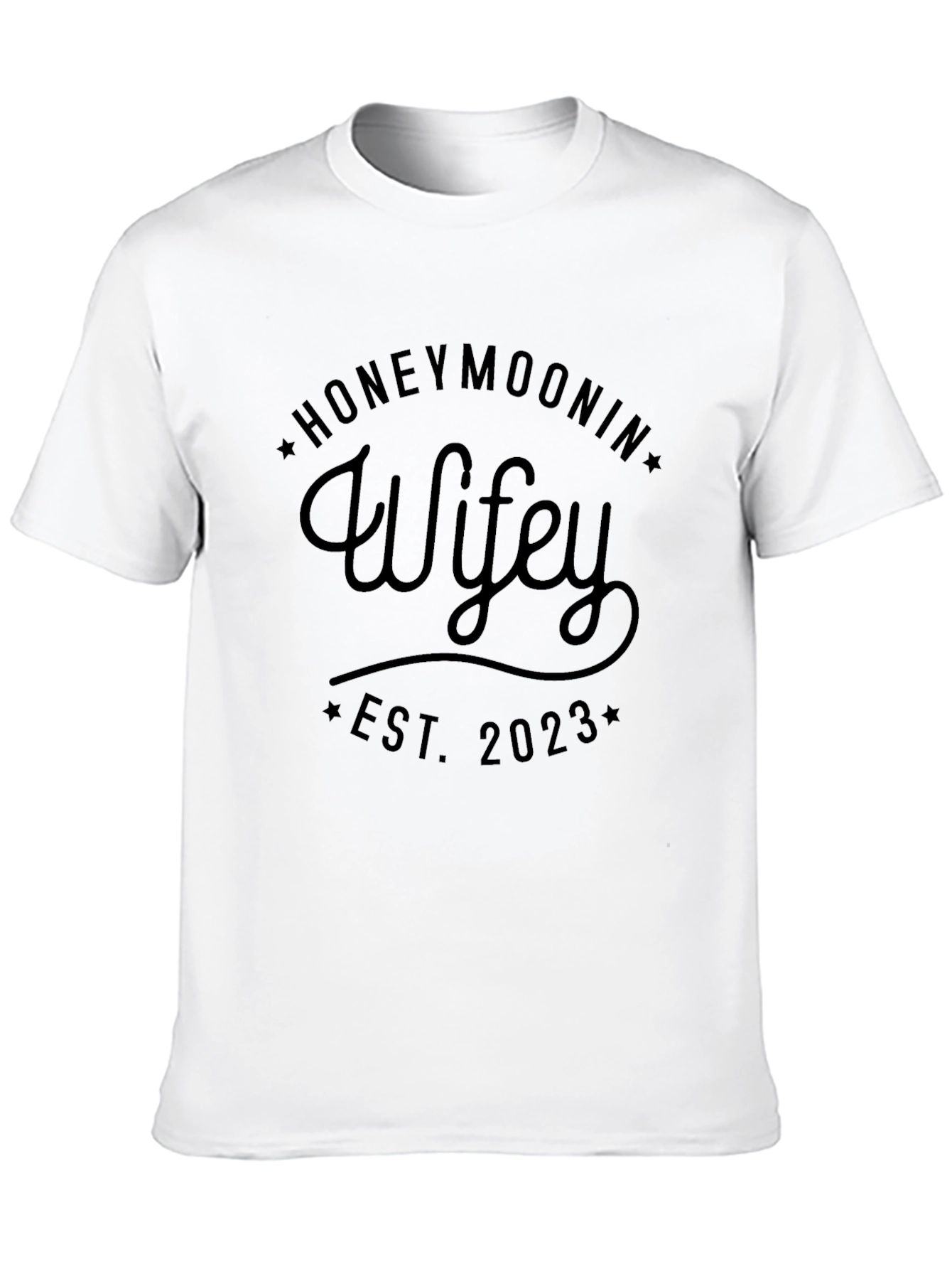 Honeymoonin Wifey Est. 2023 Graphic Tee