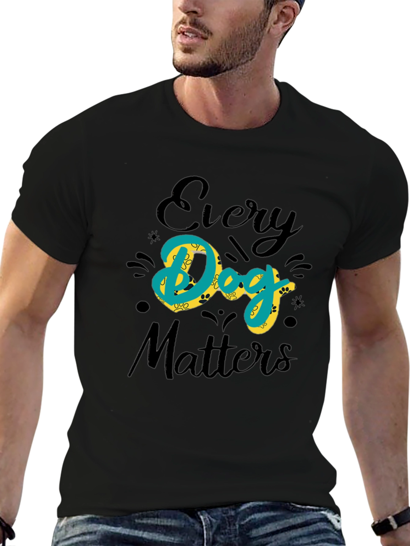 Every Dog Matters Graphic Black Tee