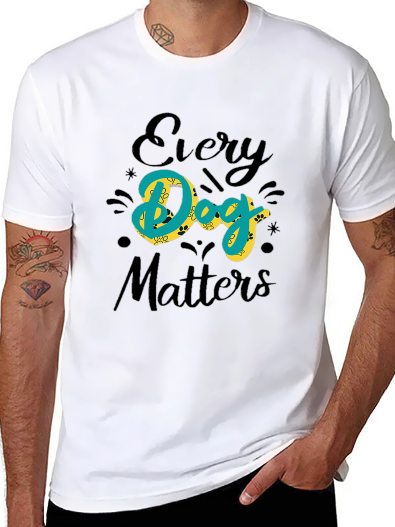 Every Dog Matters Graphic Black Tee
