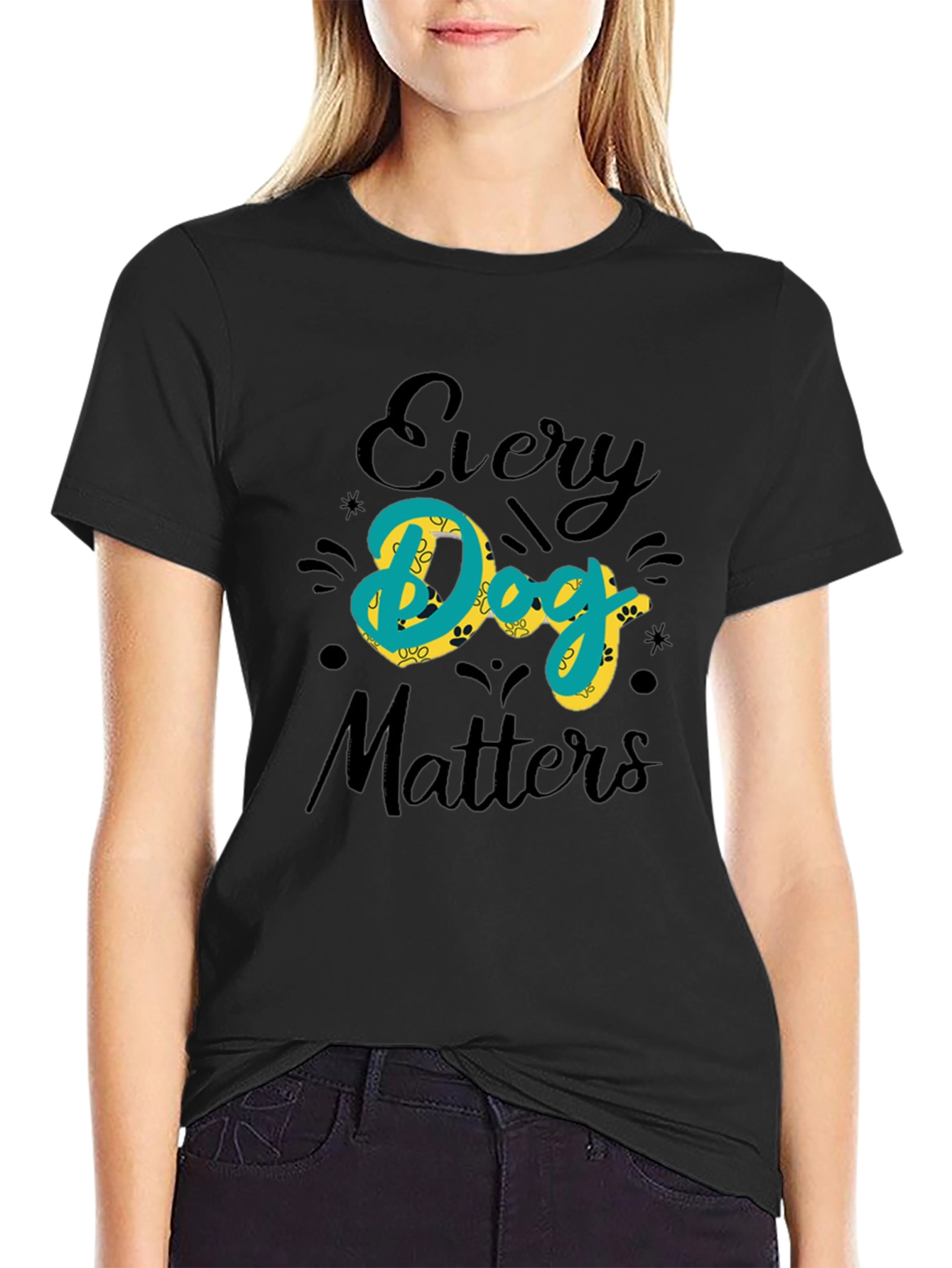 Every Dog Matters Graphic Black Tee