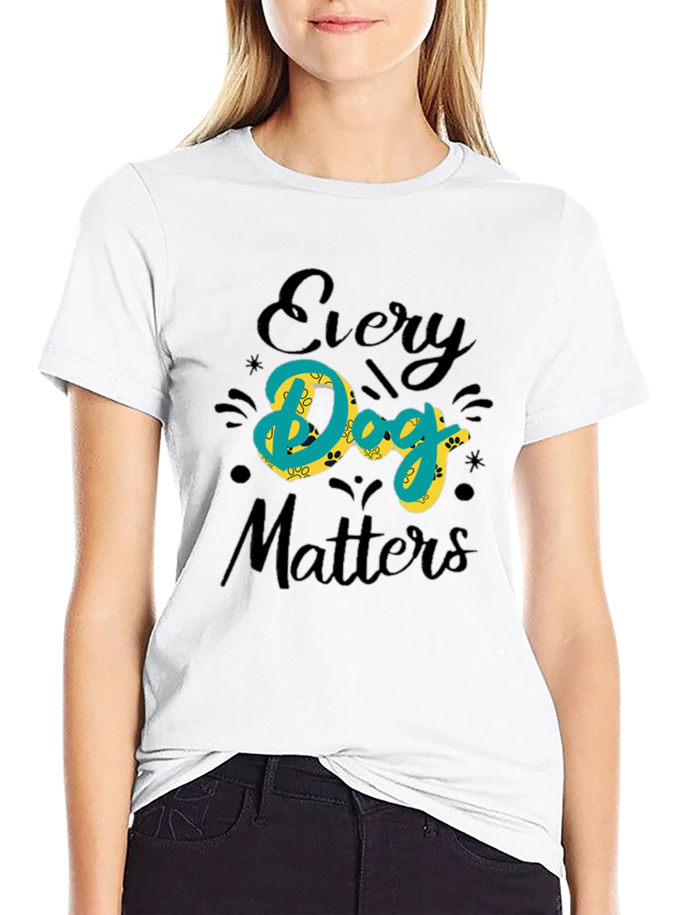 Every Dog Matters Graphic Black Tee