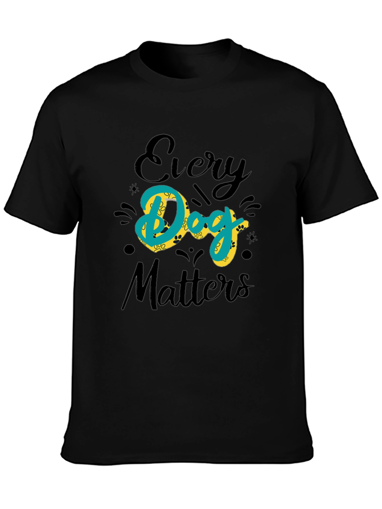 Every Dog Matters Graphic Black Tee