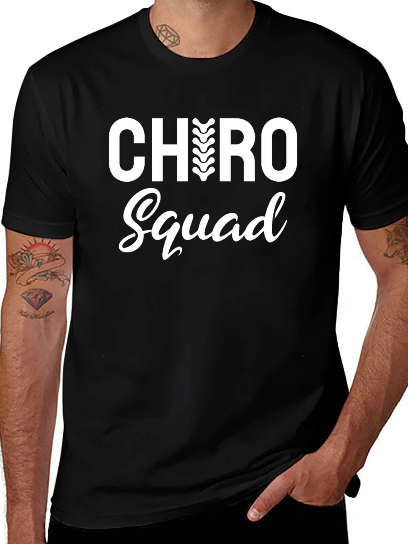 Chiro Squad Graphic Tee - Black Cotton T-Shirt