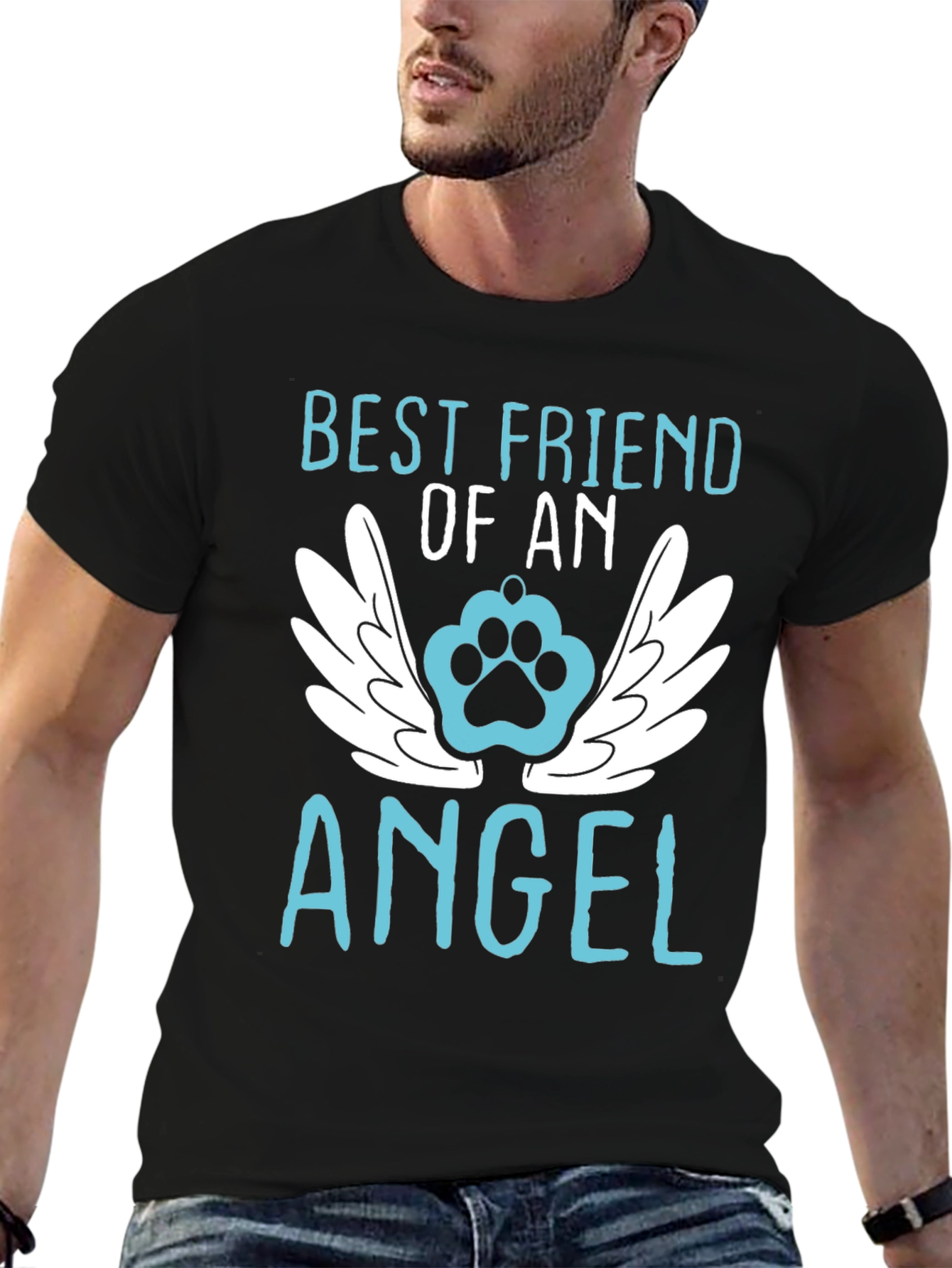 Best Friend of an Angel Paw Print T-Shirt