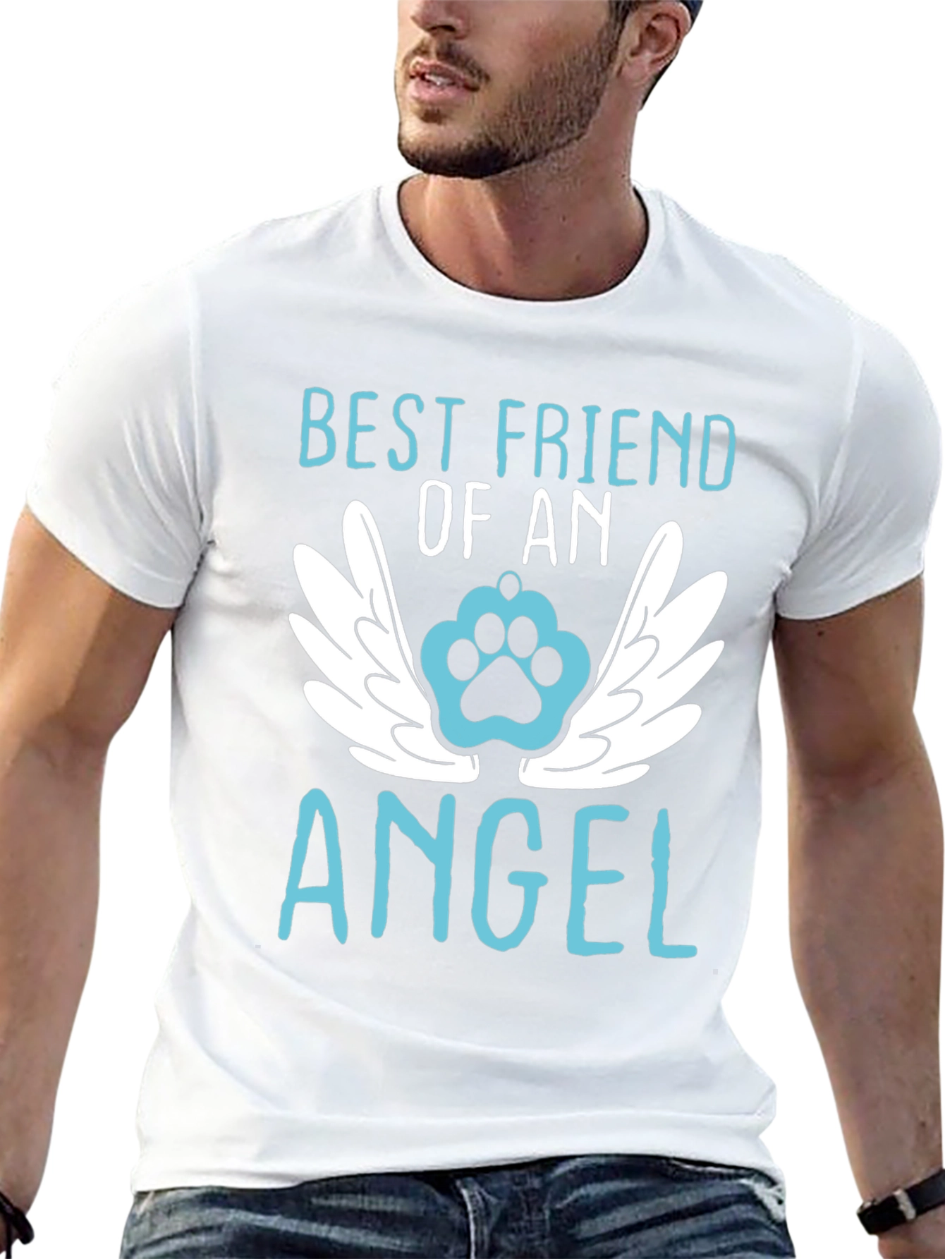Best Friend of an Angel Paw Print T-Shirt