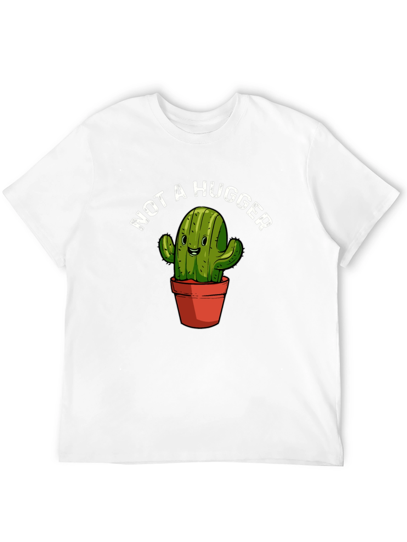 Not A Hugger Cactus Graphic T-Shirt