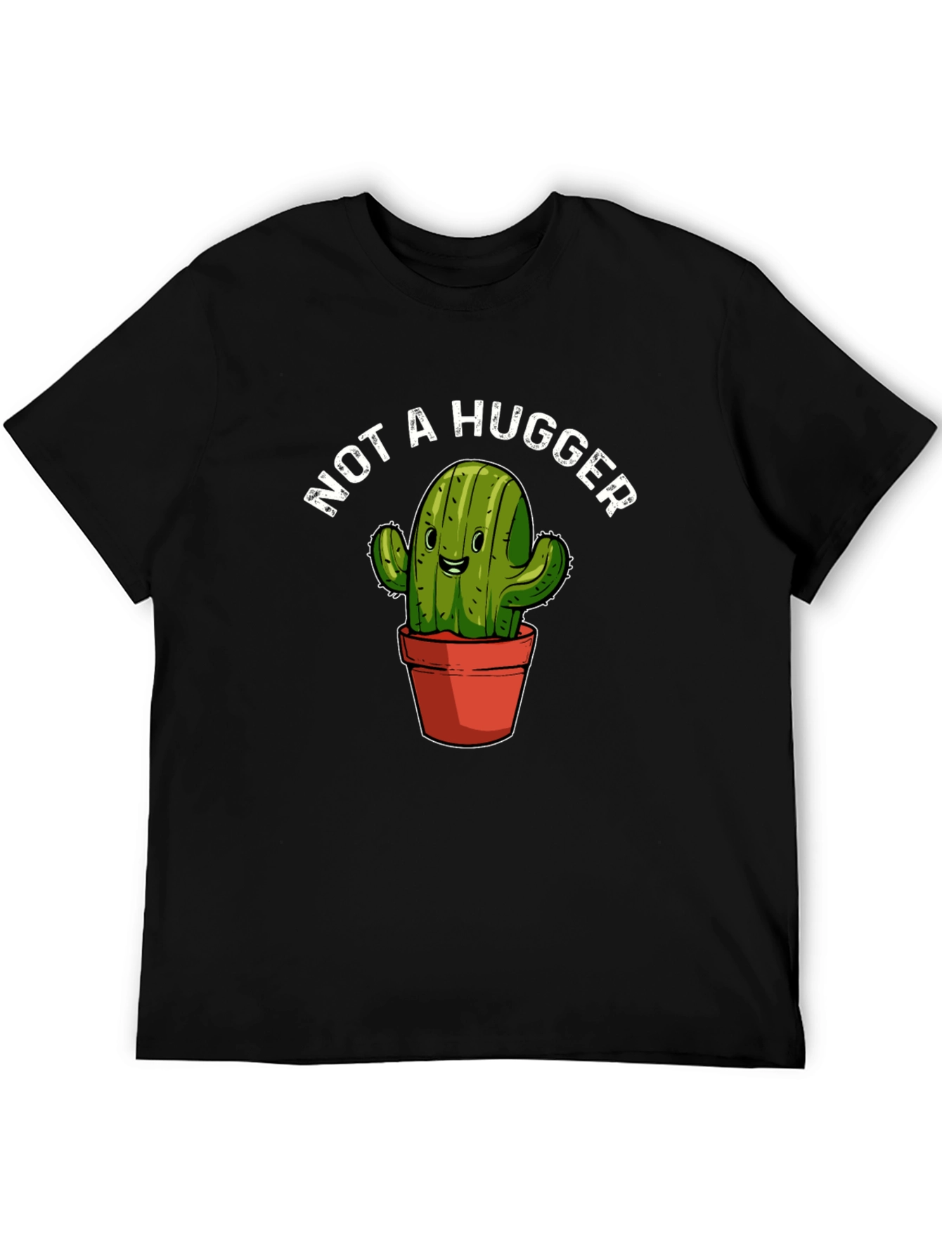 Not A Hugger Cactus Graphic T-Shirt