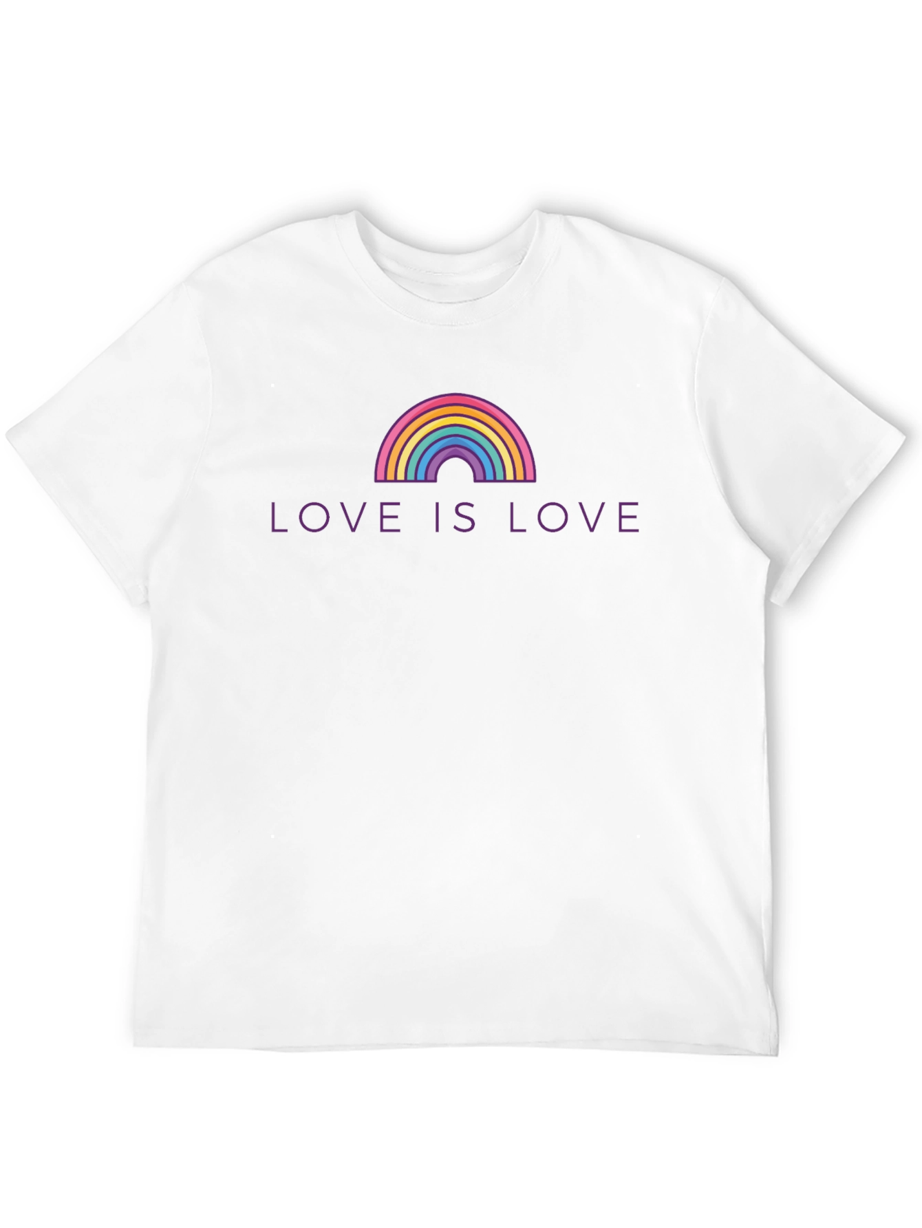 Love is Love LGBTQ+ Rainbow Graphic T-Shirt