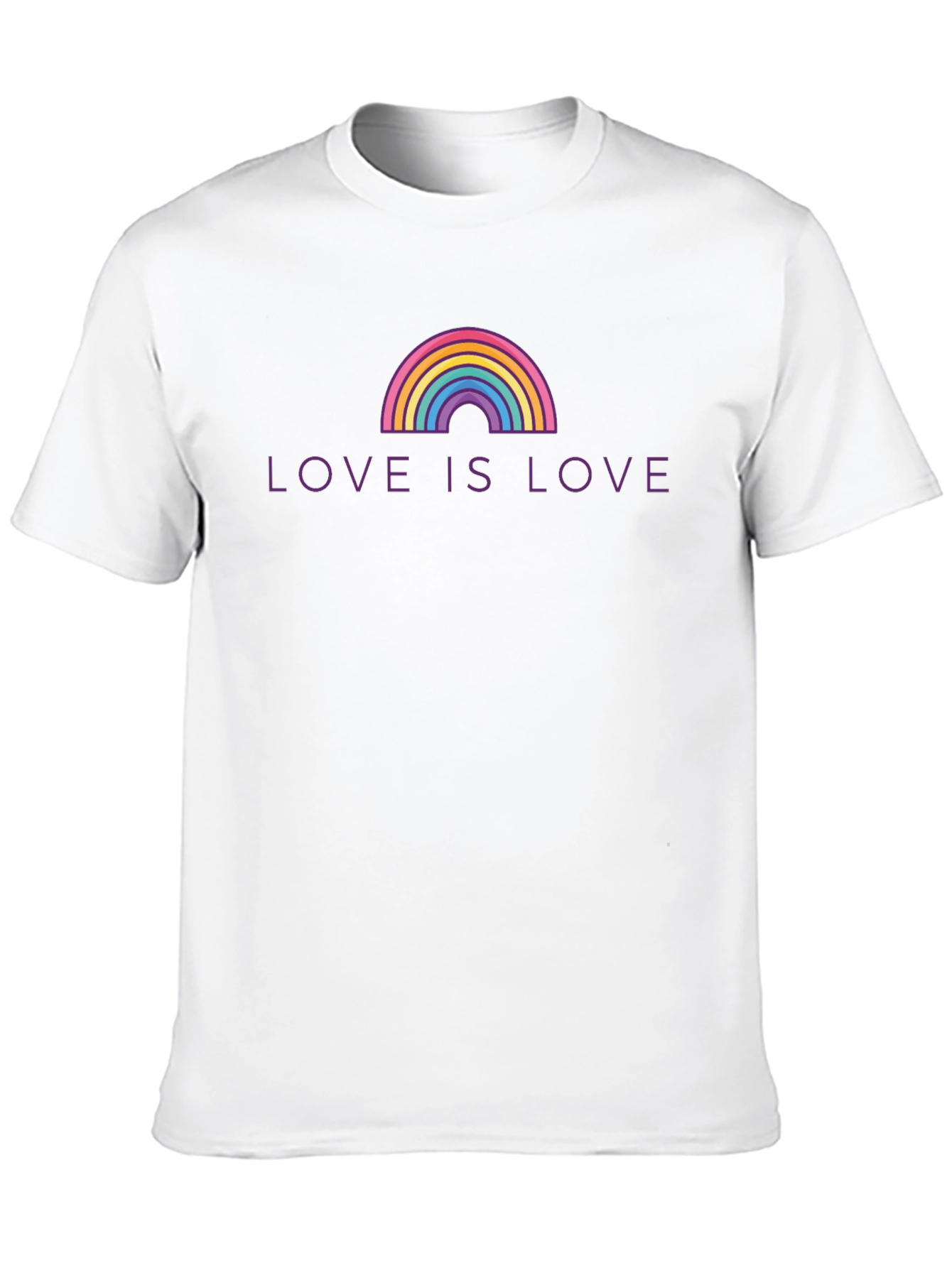 Love is Love LGBTQ+ Rainbow Graphic T-Shirt