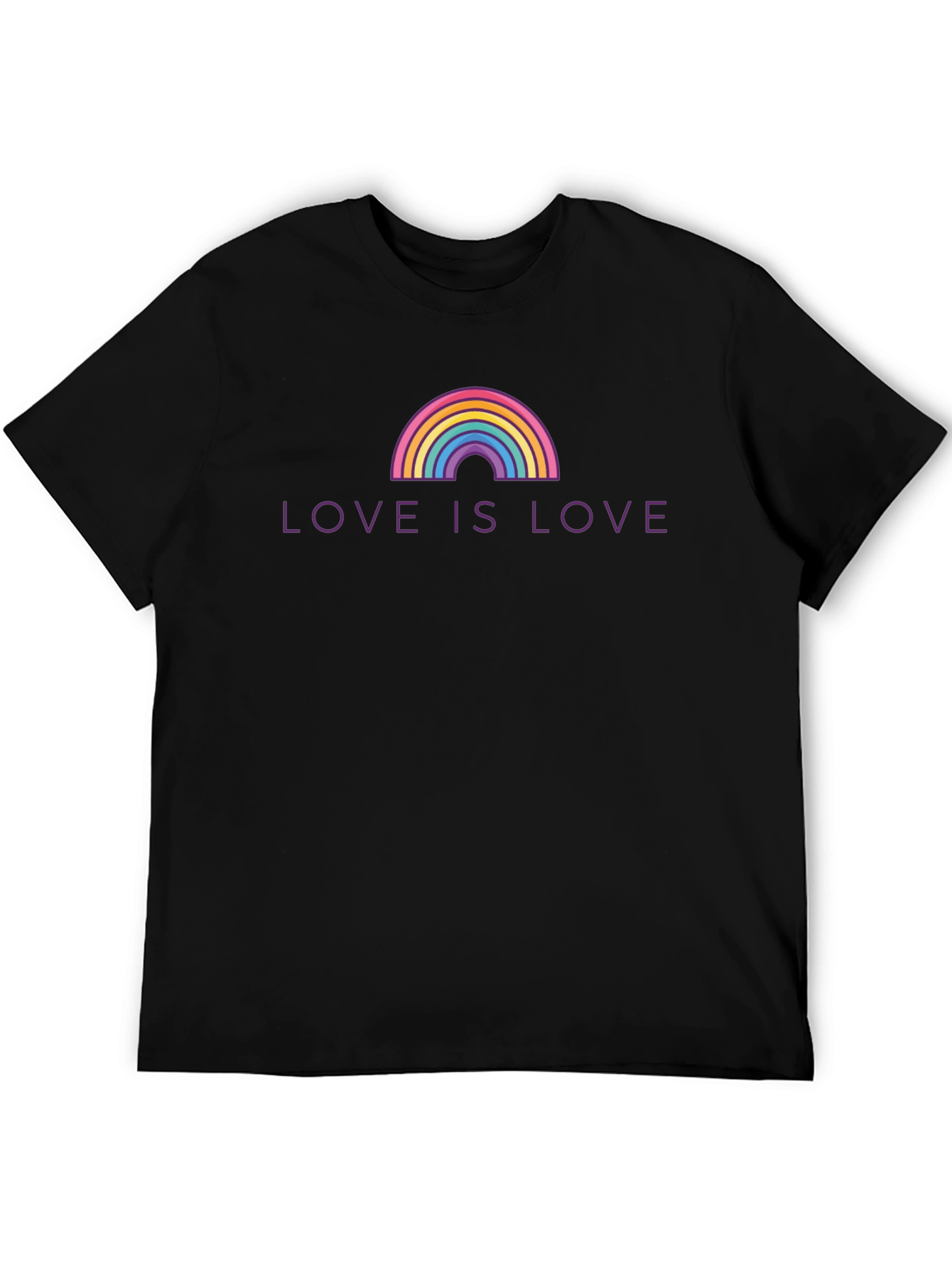 Love is Love LGBTQ+ Rainbow Graphic T-Shirt