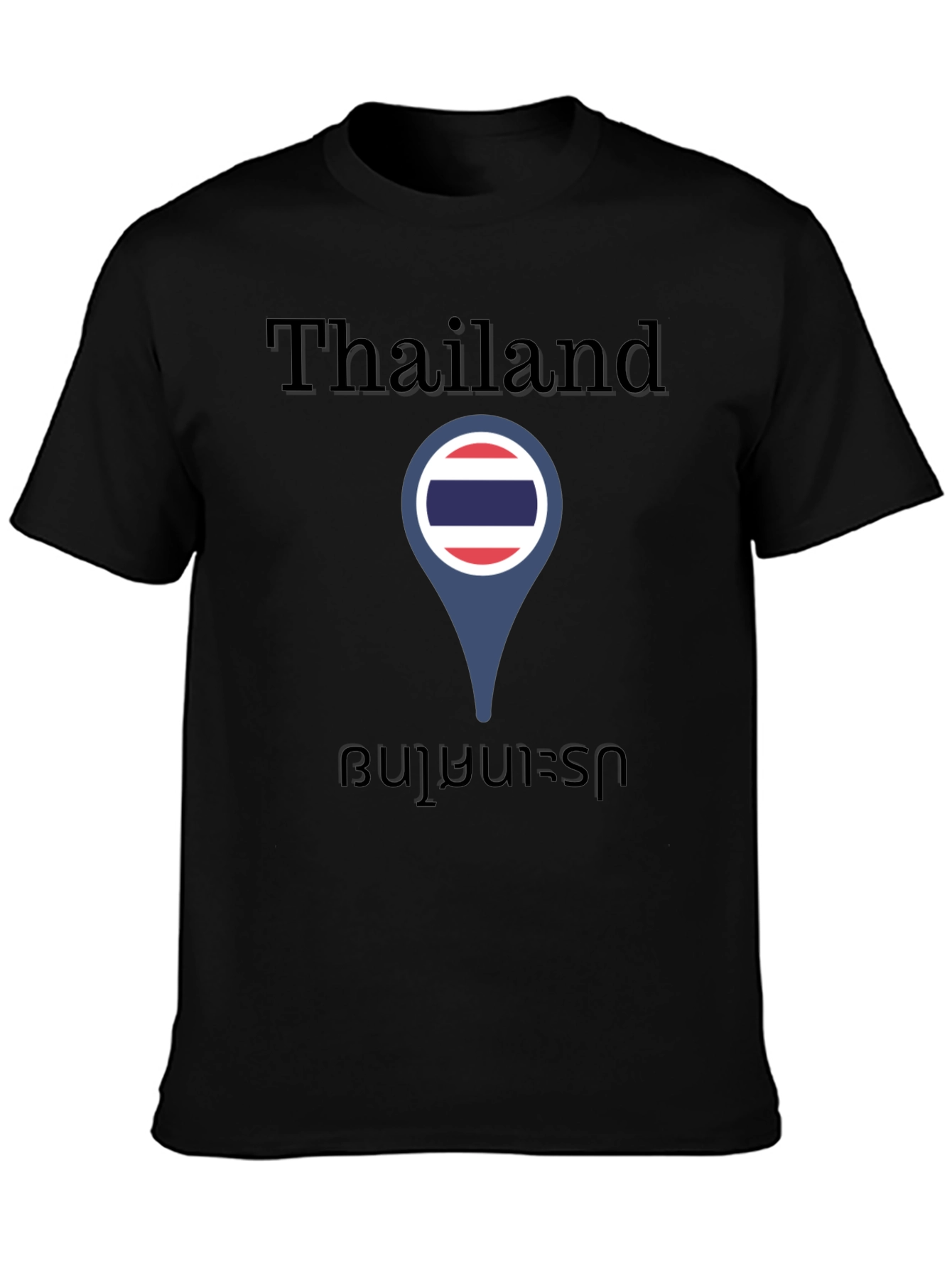 Thailand Flag Location Pin T-Shirt