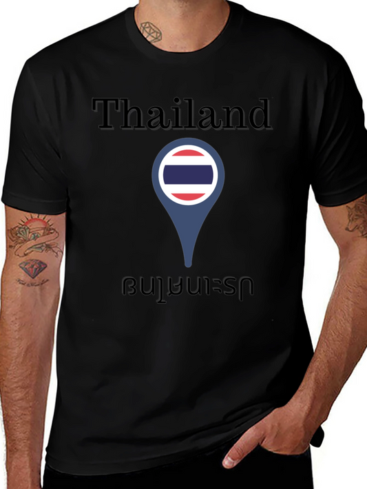 Thailand Flag Location Pin T-Shirt