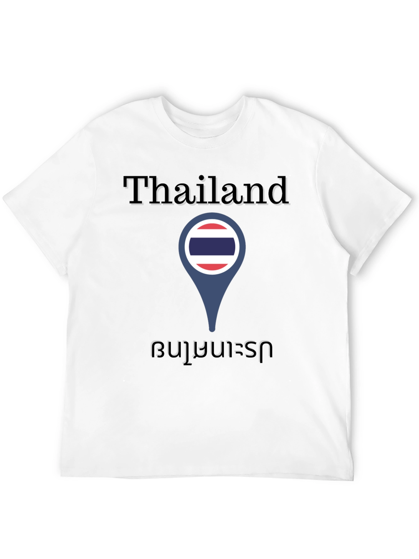Thailand Flag Location Pin T-Shirt