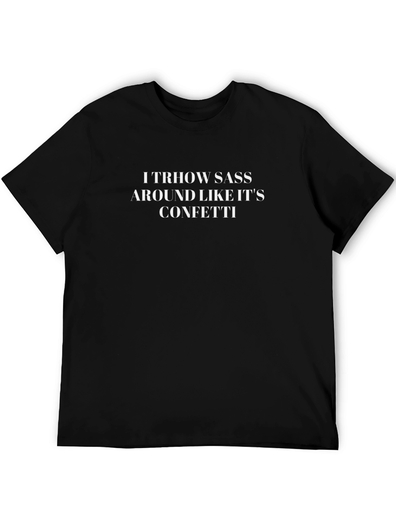 Sassy Confetti Graphic Tee - Black