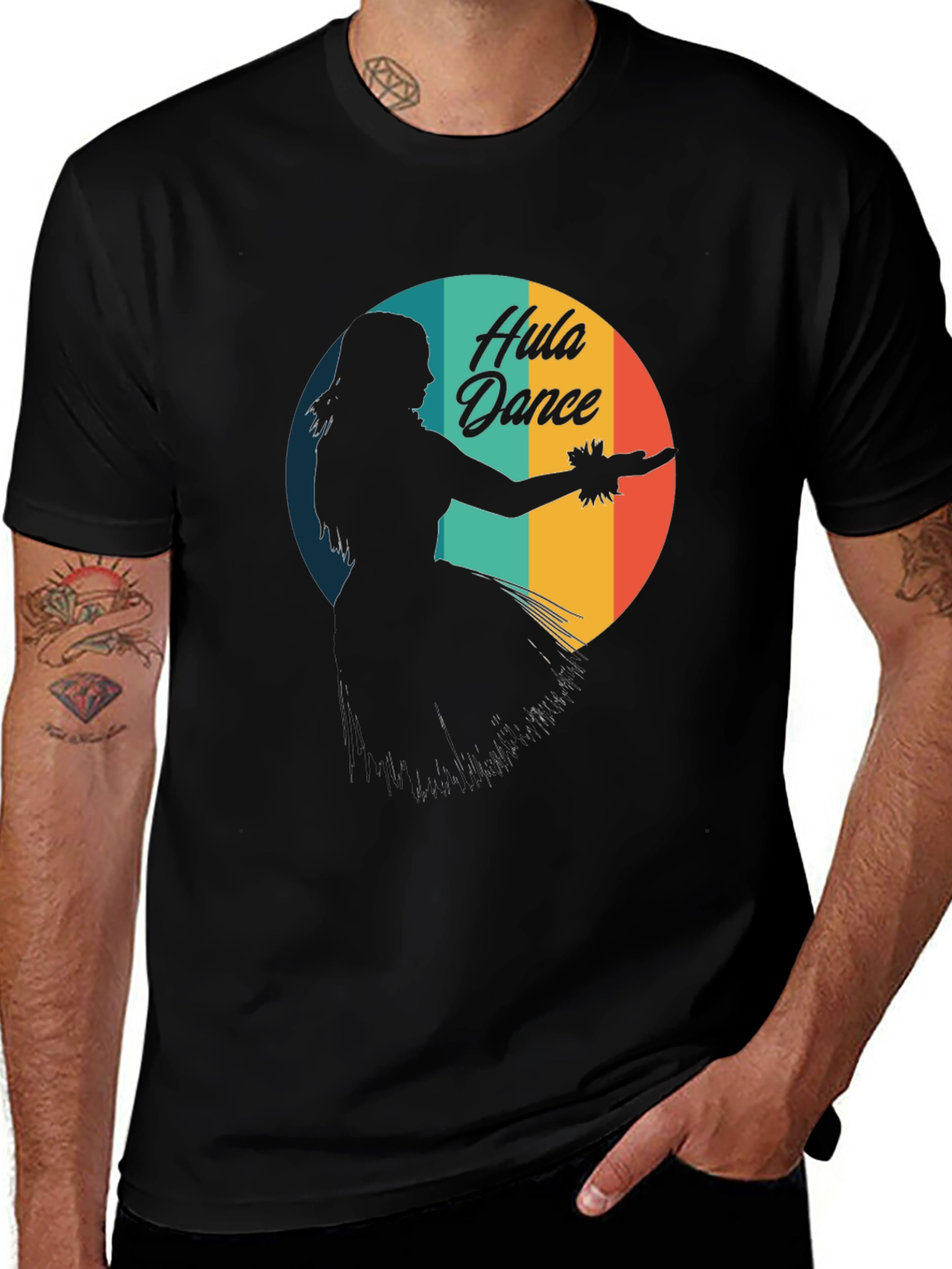 Hula Dance Graphic Tee - Retro Hawaiian Shirt