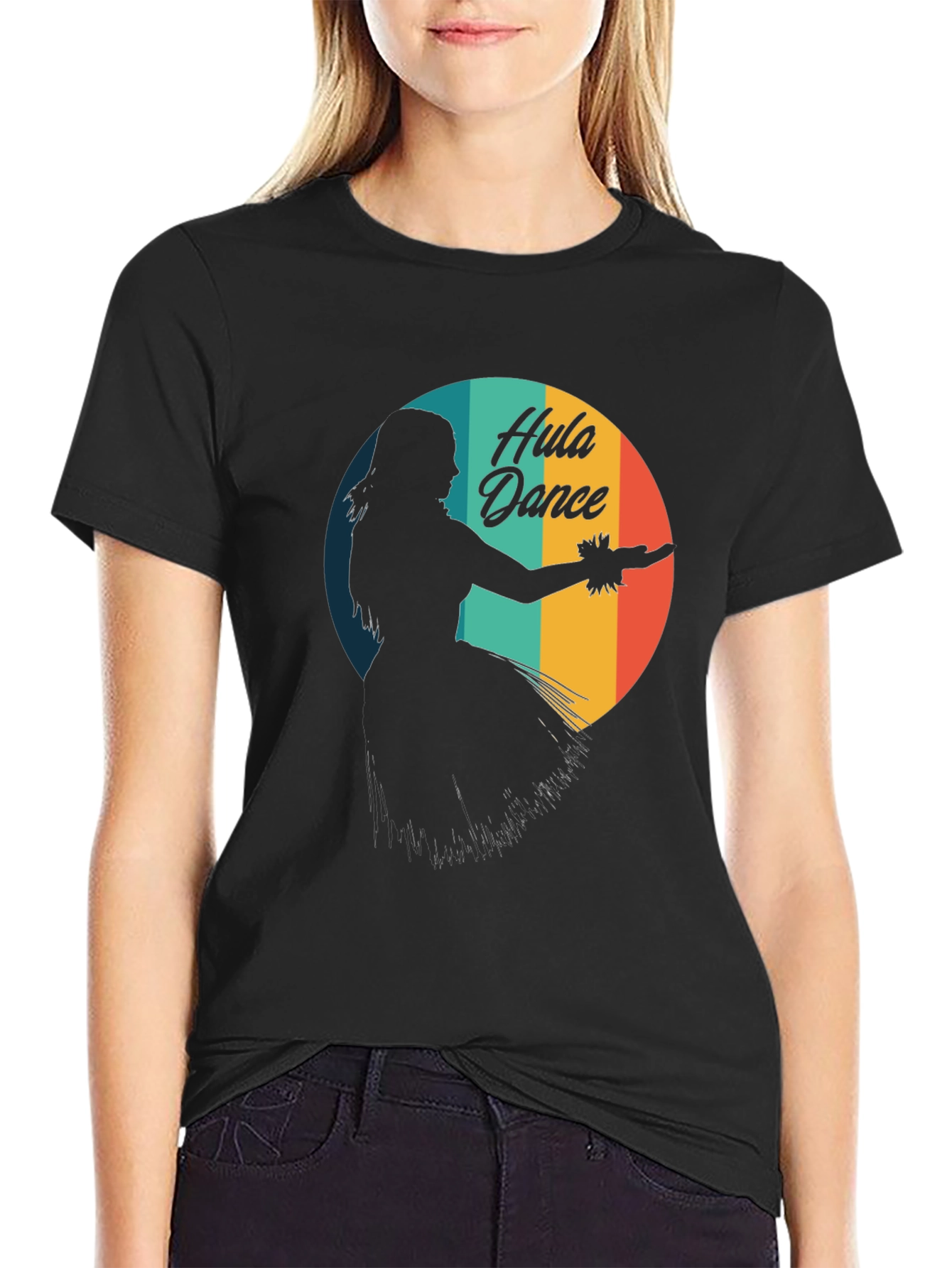 Hula Dance Graphic Tee - Retro Hawaiian Shirt
