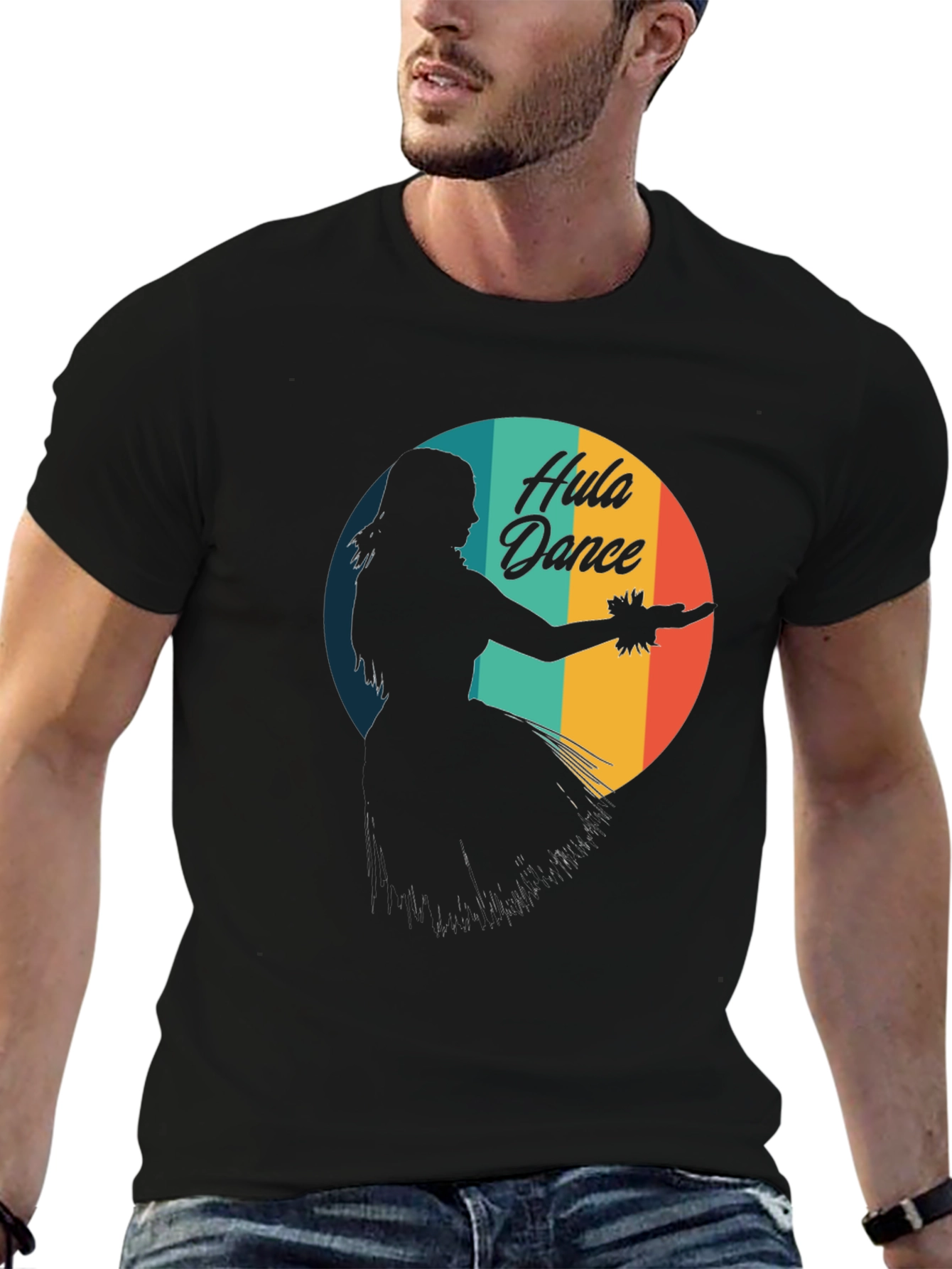 Hula Dance Graphic Tee - Retro Hawaiian Shirt