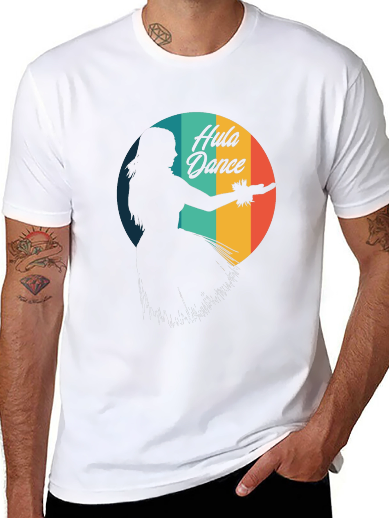 Hula Dance Graphic Tee - Retro Hawaiian Shirt