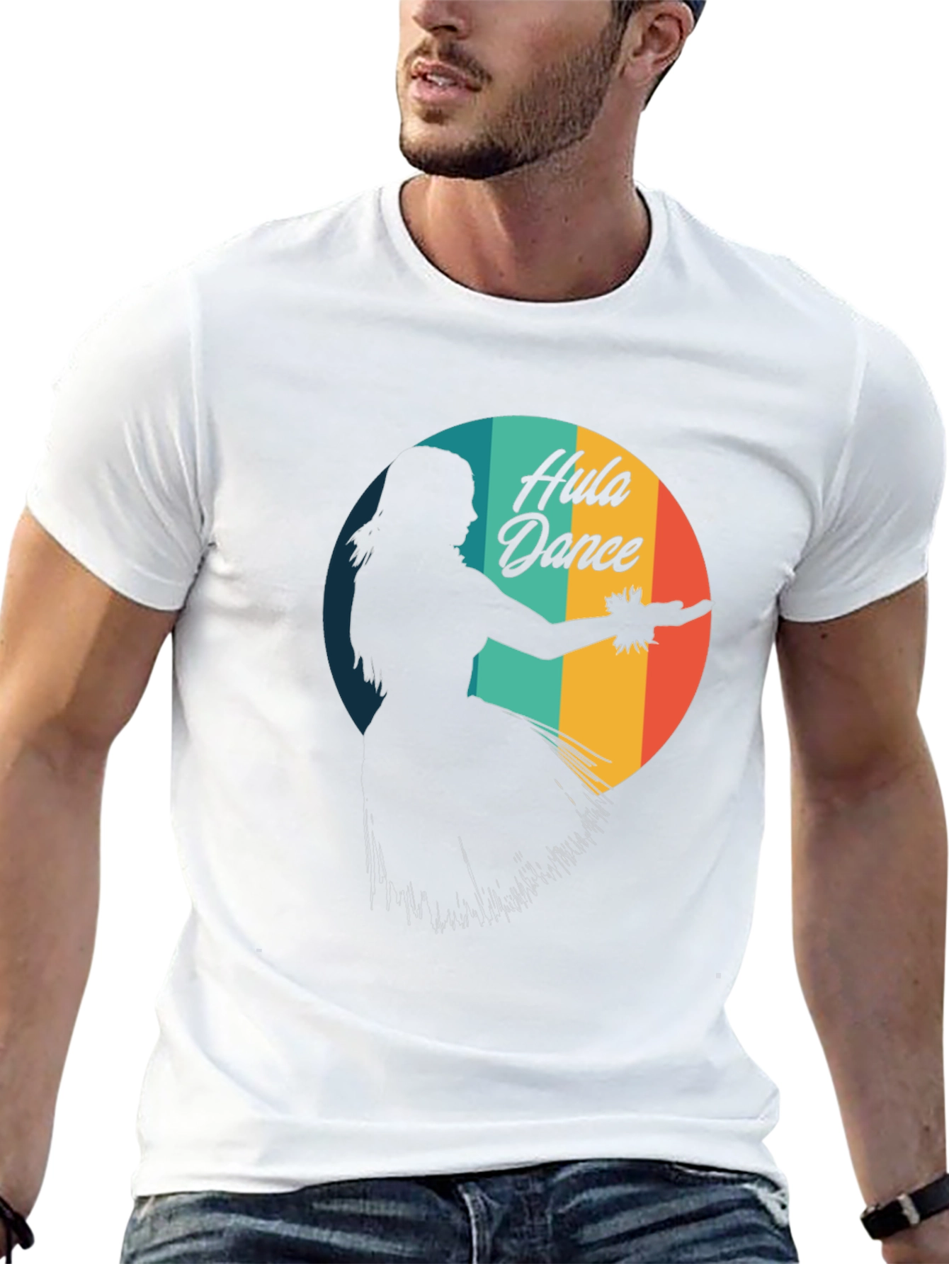 Hula Dance Graphic Tee - Retro Hawaiian Shirt