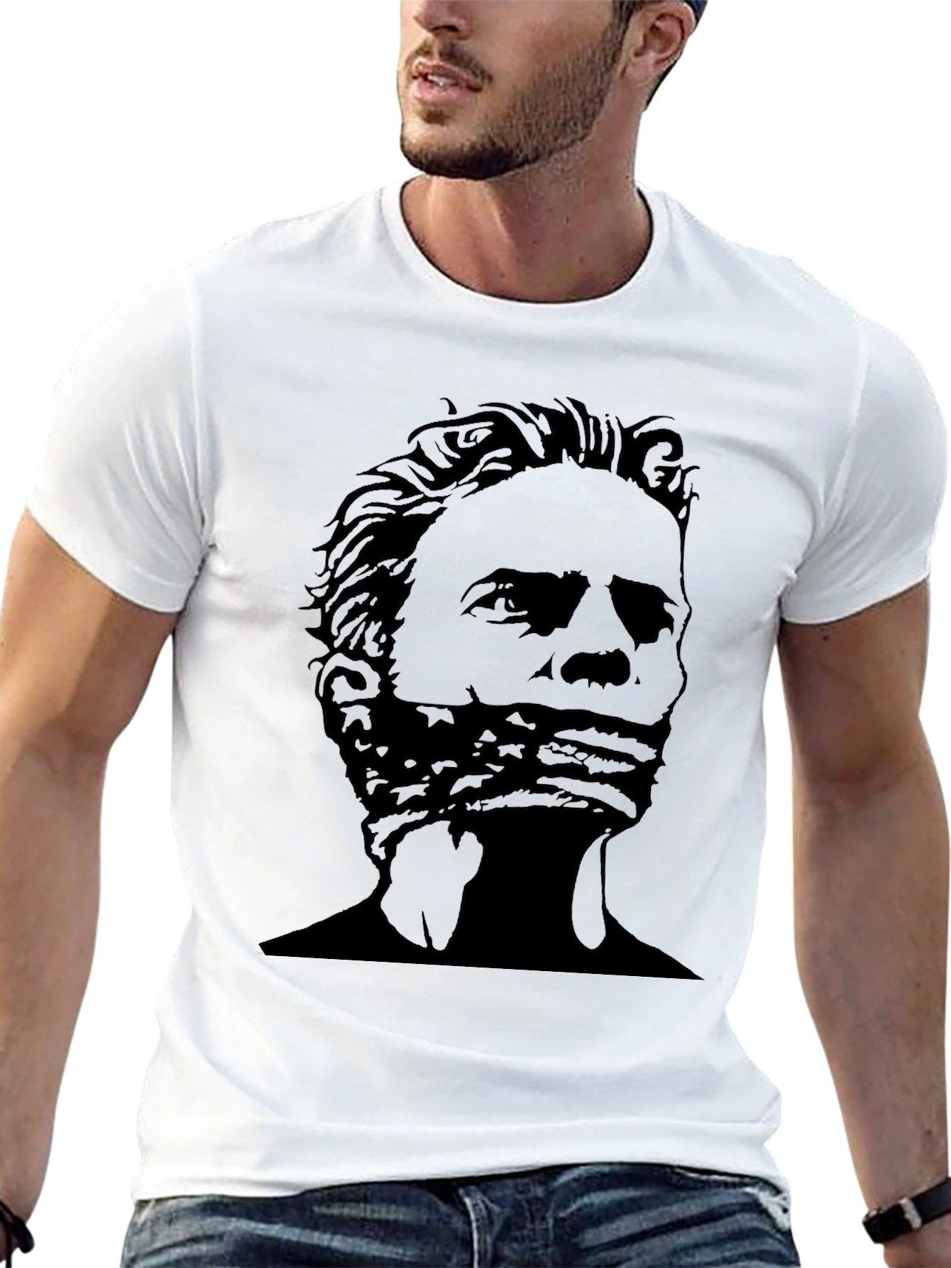 Political Silhouette Graphic Print Tee