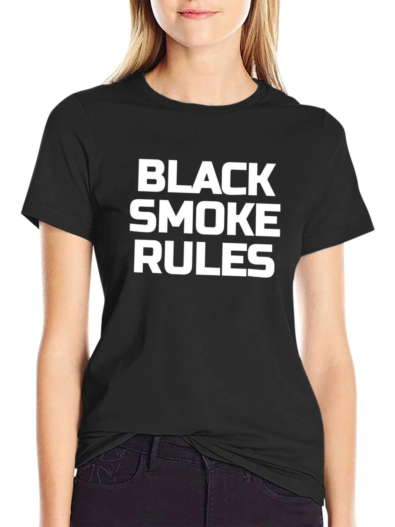 Black Smoke Rules Graphic T-Shirt